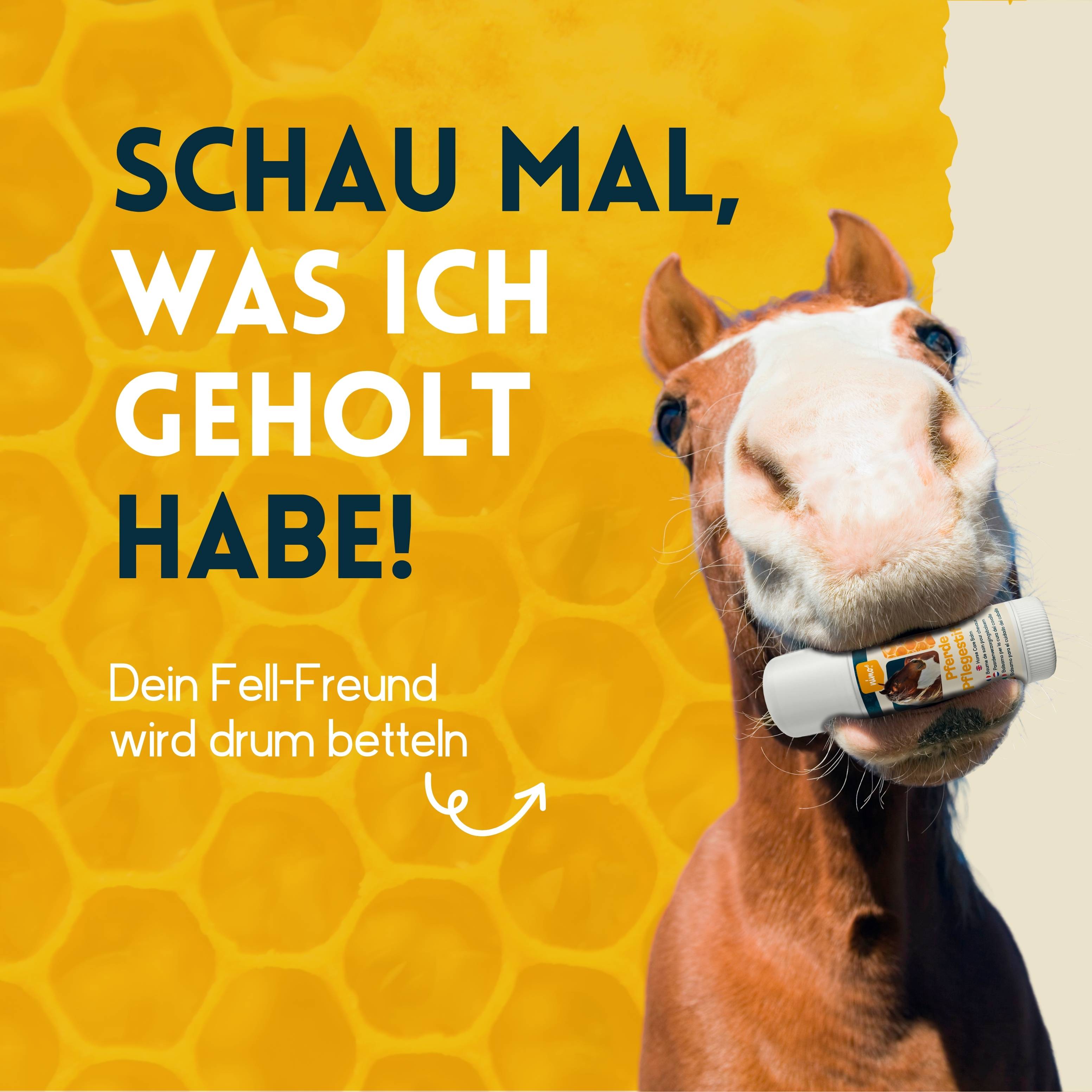nimo Pferde Pflegestift - mit Bienenwachs & Propolis gegen gereizte und trockene Stellen