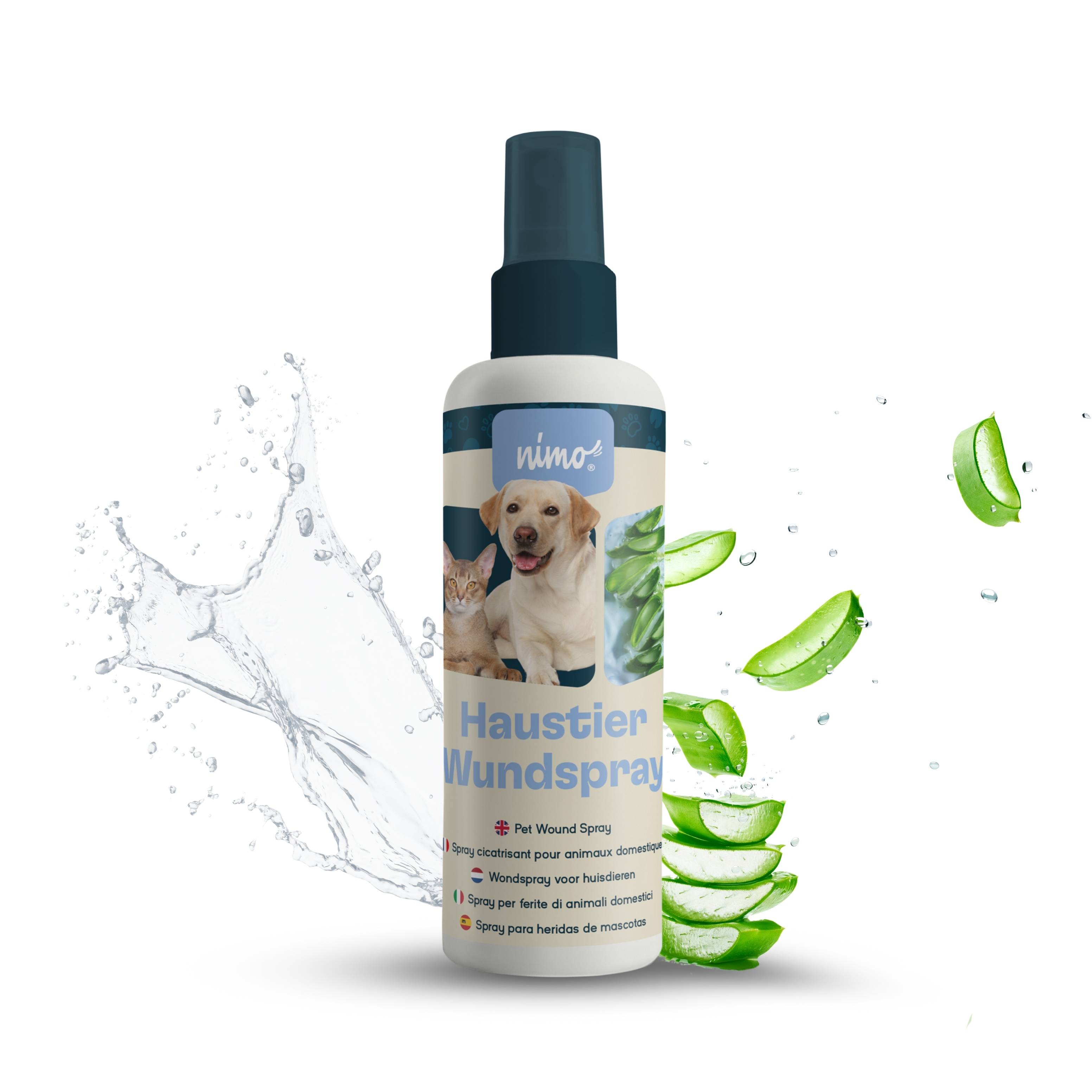 nimo Haustier Wundspray - mit Aloe Vera & Panthenol zur Wundpflege & -heilung