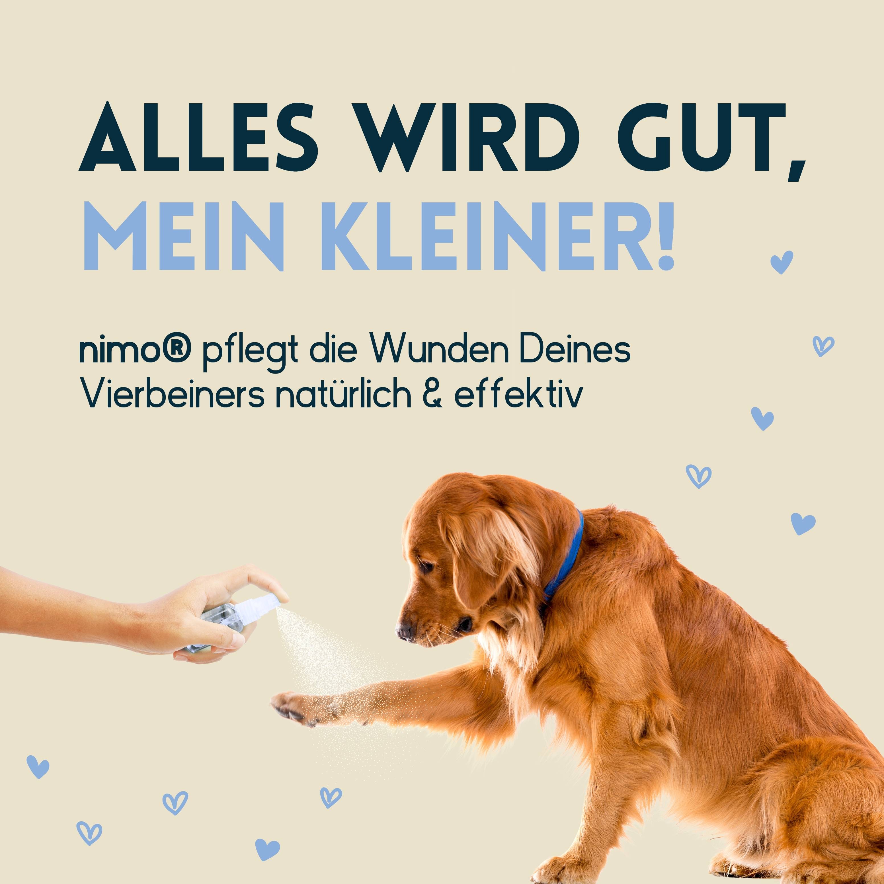 nimo Haustier Wundspray - mit Aloe Vera & Panthenol zur Wundpflege & -heilung