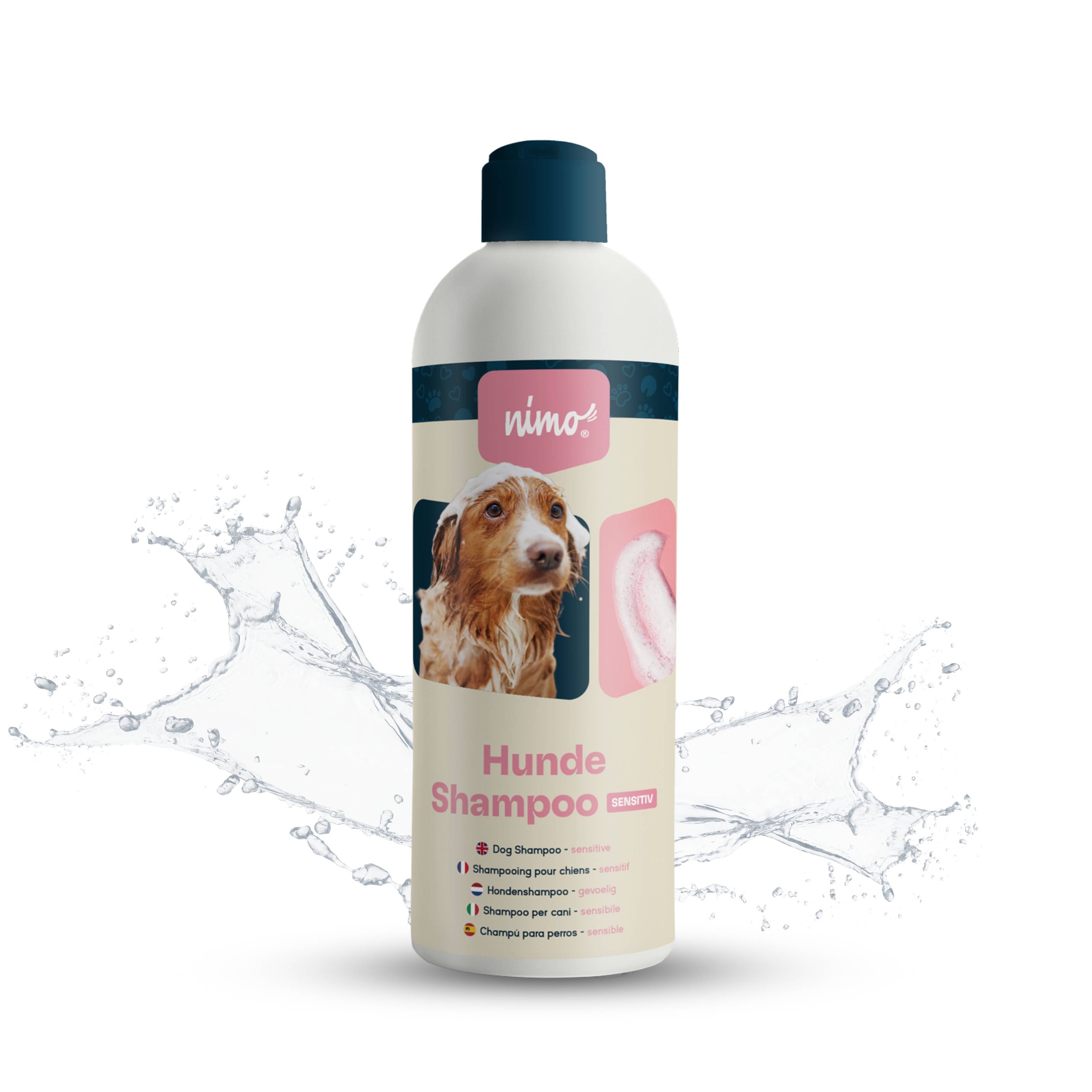 nimo Hunde Shampoo sensitiv - ohne Duftstoffe & pH-Neutral für alle Rassen