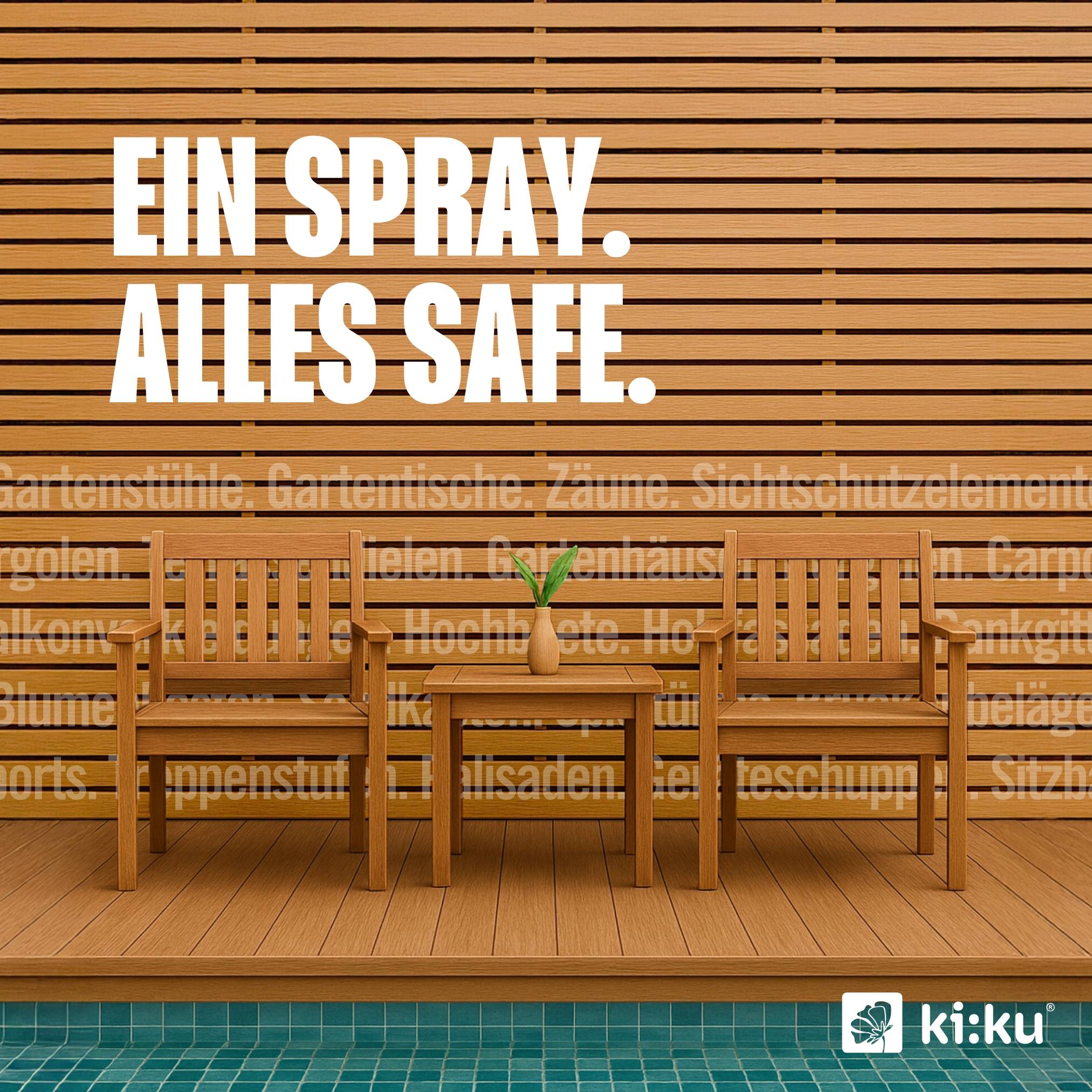 ki:ku Holz & WPC Imprägnierung - schützt zuverlässig vor Nässe & Schmutz
