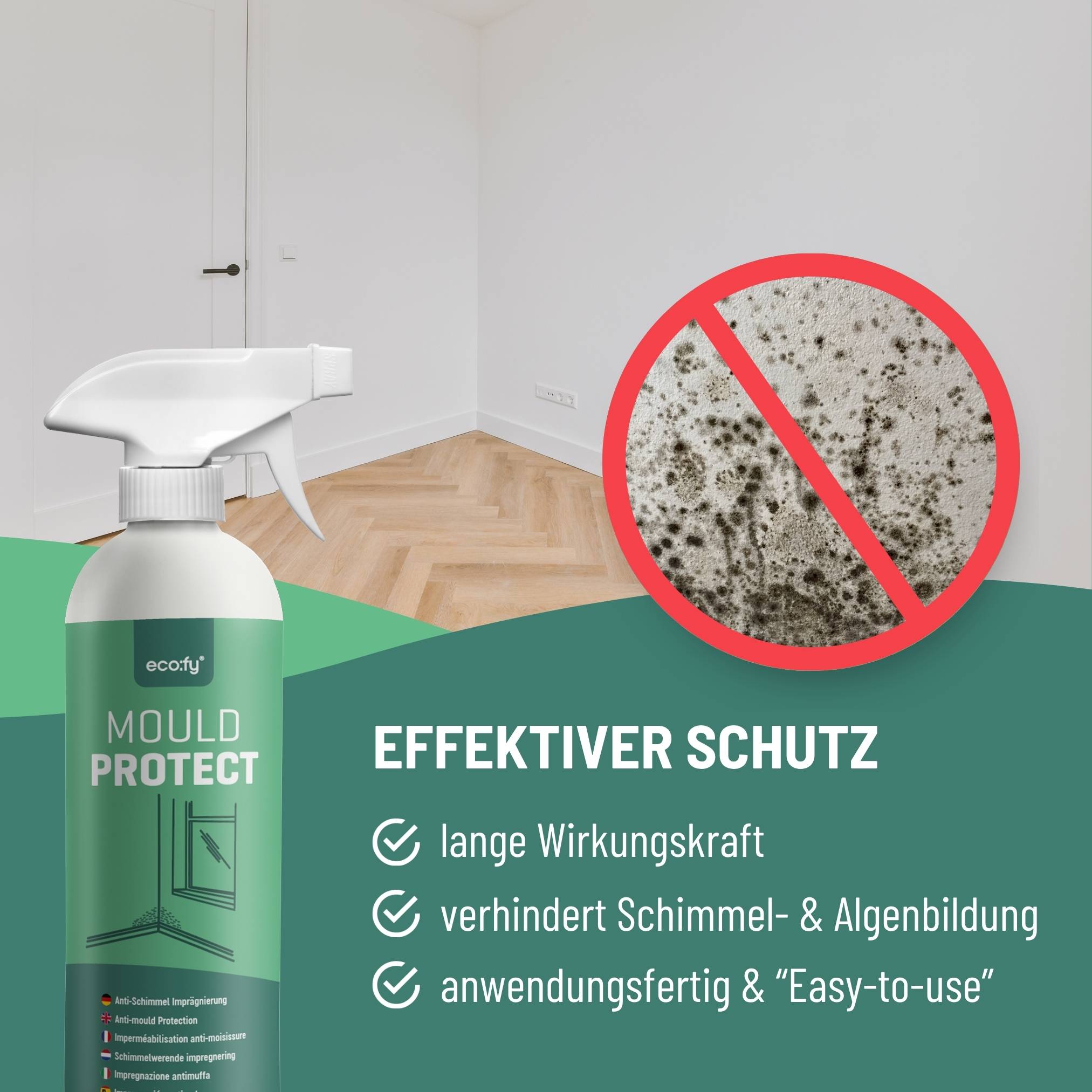 eco:fy Anti-Schimmel Imprägnierung - Versiegelung gegen Schimmel und Pilzbefall