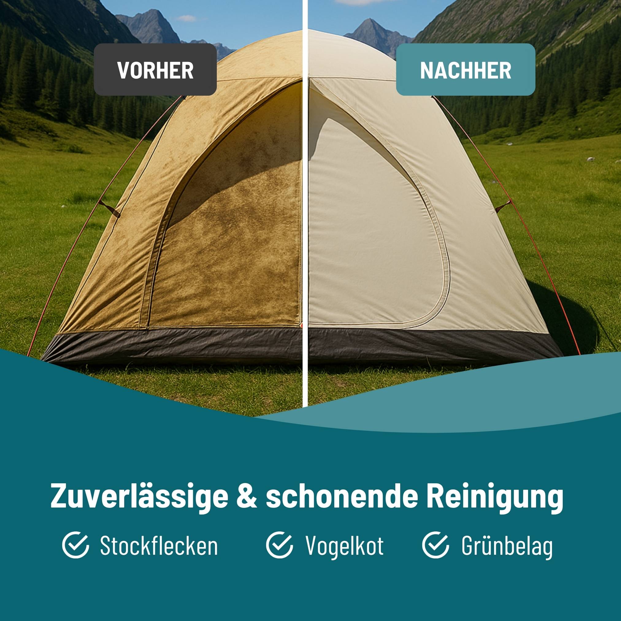 eco:fy Zelt und Pavillon Reiniger - Zeltreiniger für natürliche und synthetische Fasern