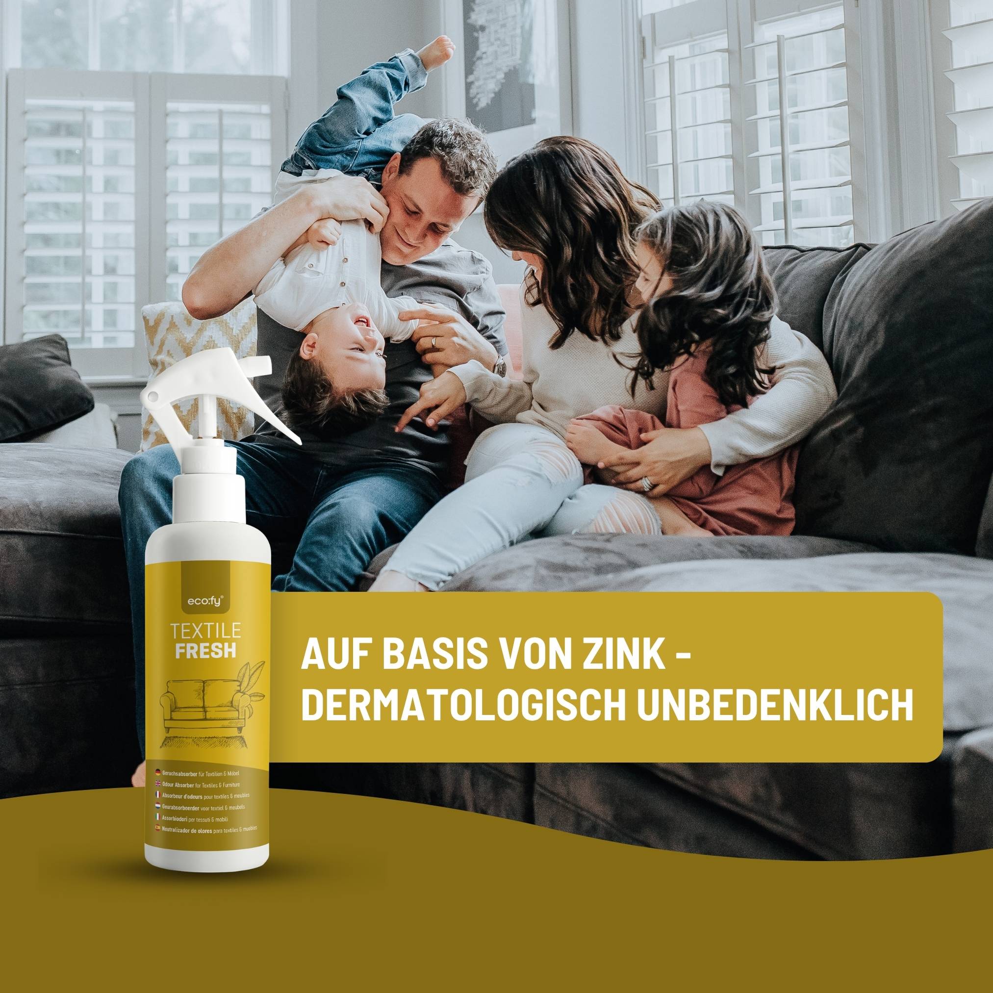 eco:fy Textilien- & Möbel-Geruchsabsorber - entfernt festsitzende Gerüche