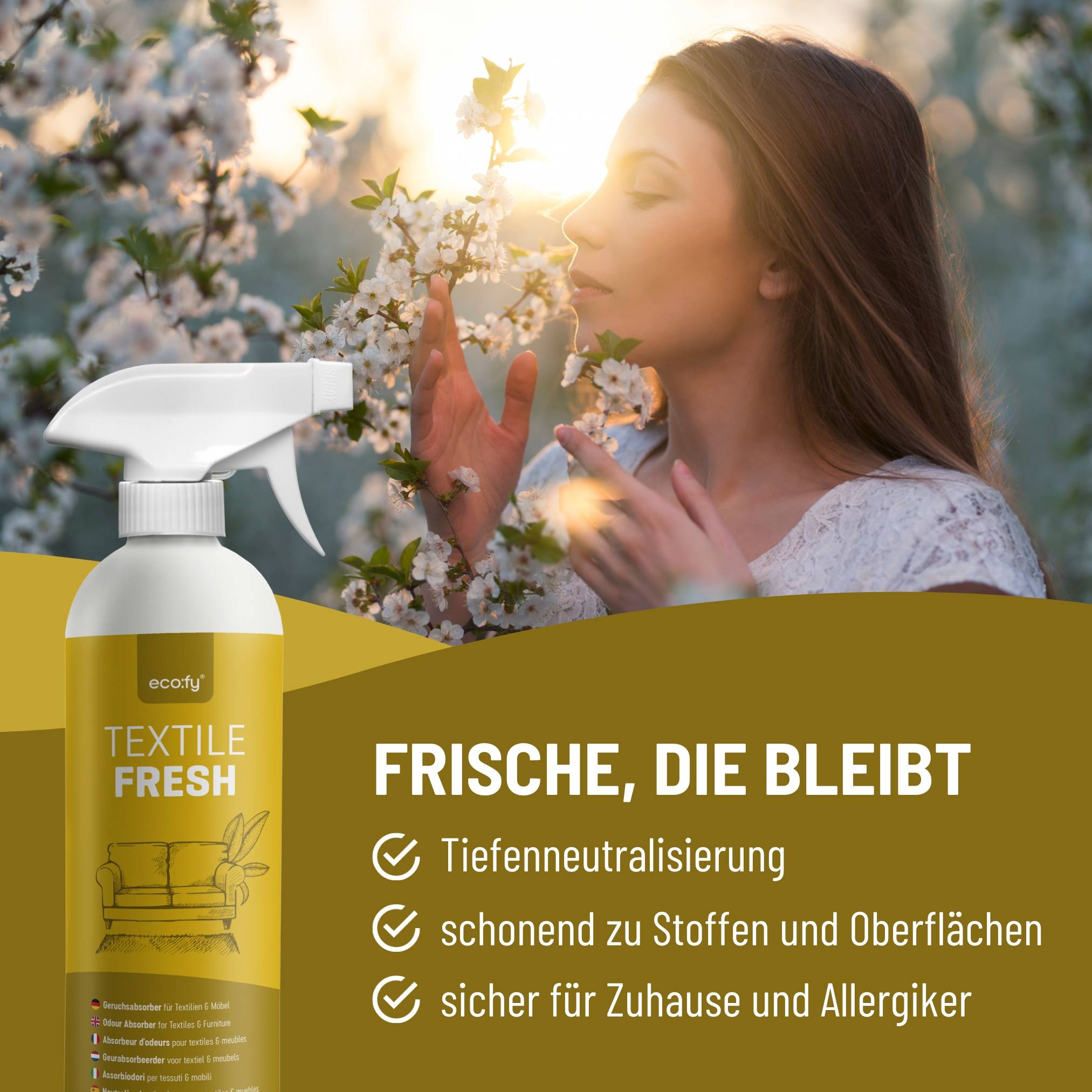eco:fy Textilien- & Möbel-Geruchsabsorber - entfernt festsitzende Gerüche
