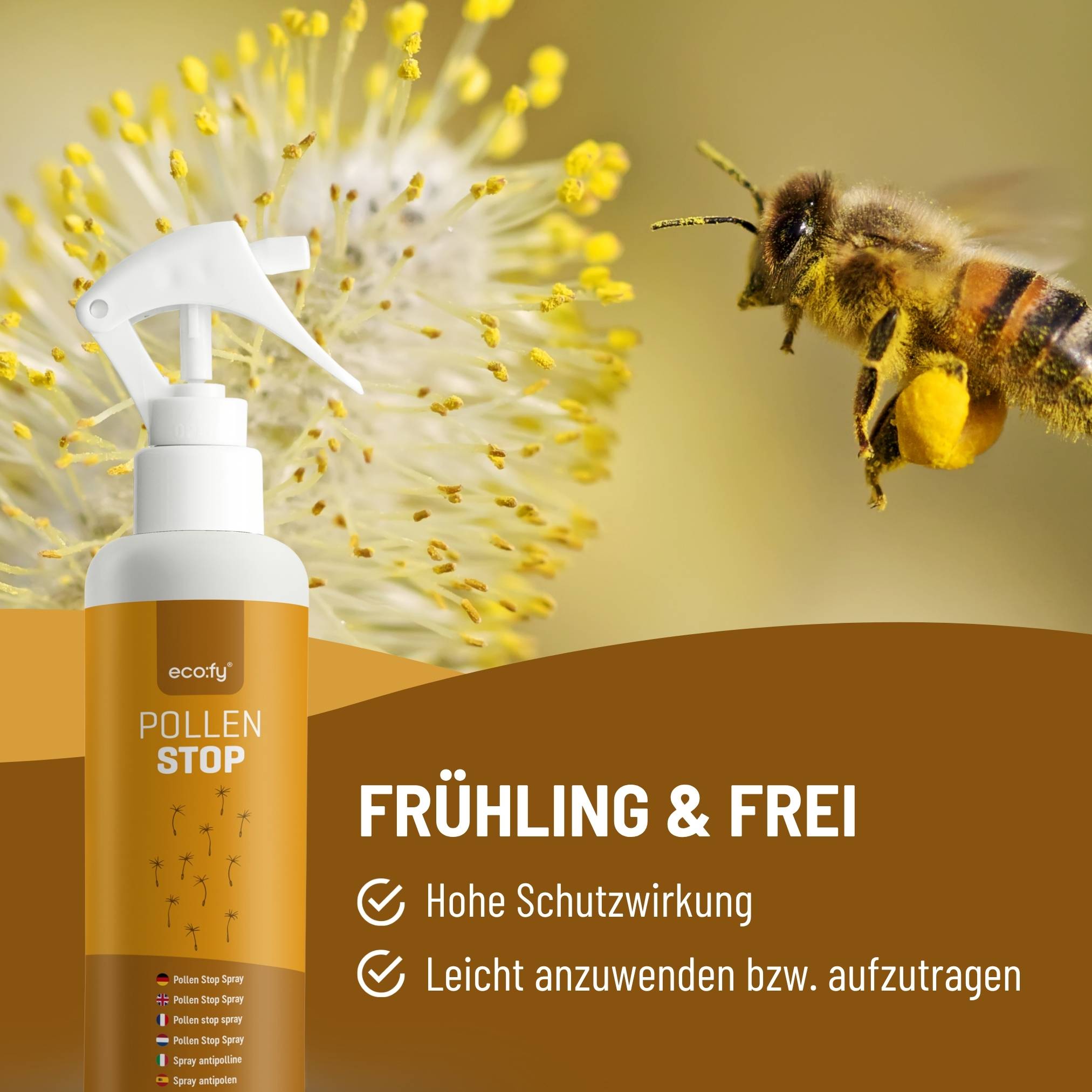 eco:fy Pollen Stop-Spray - für Fliegengitter - endlich wieder durchatmen