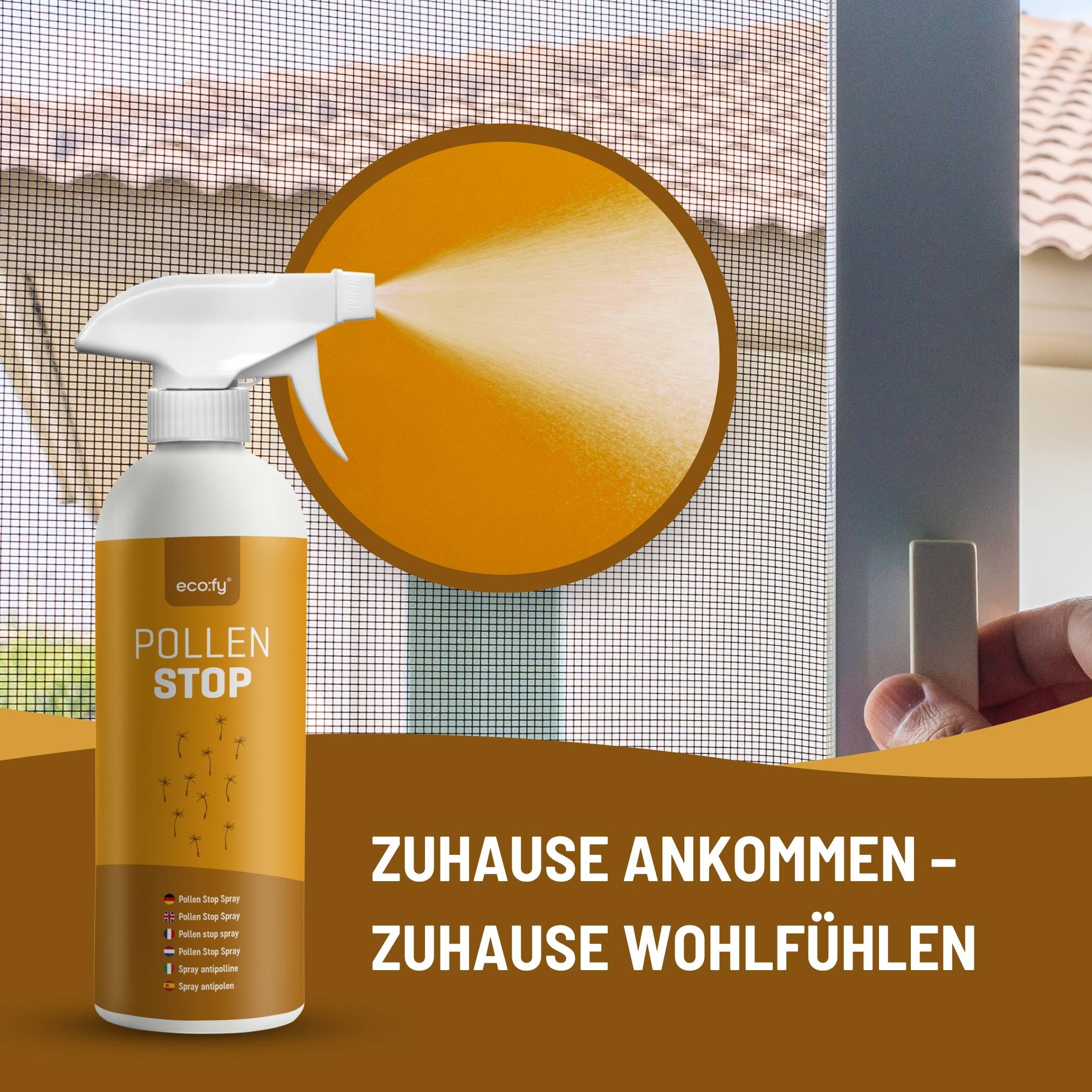 eco:fy Pollen Stop-Spray - für Fliegengitter - endlich wieder durchatmen