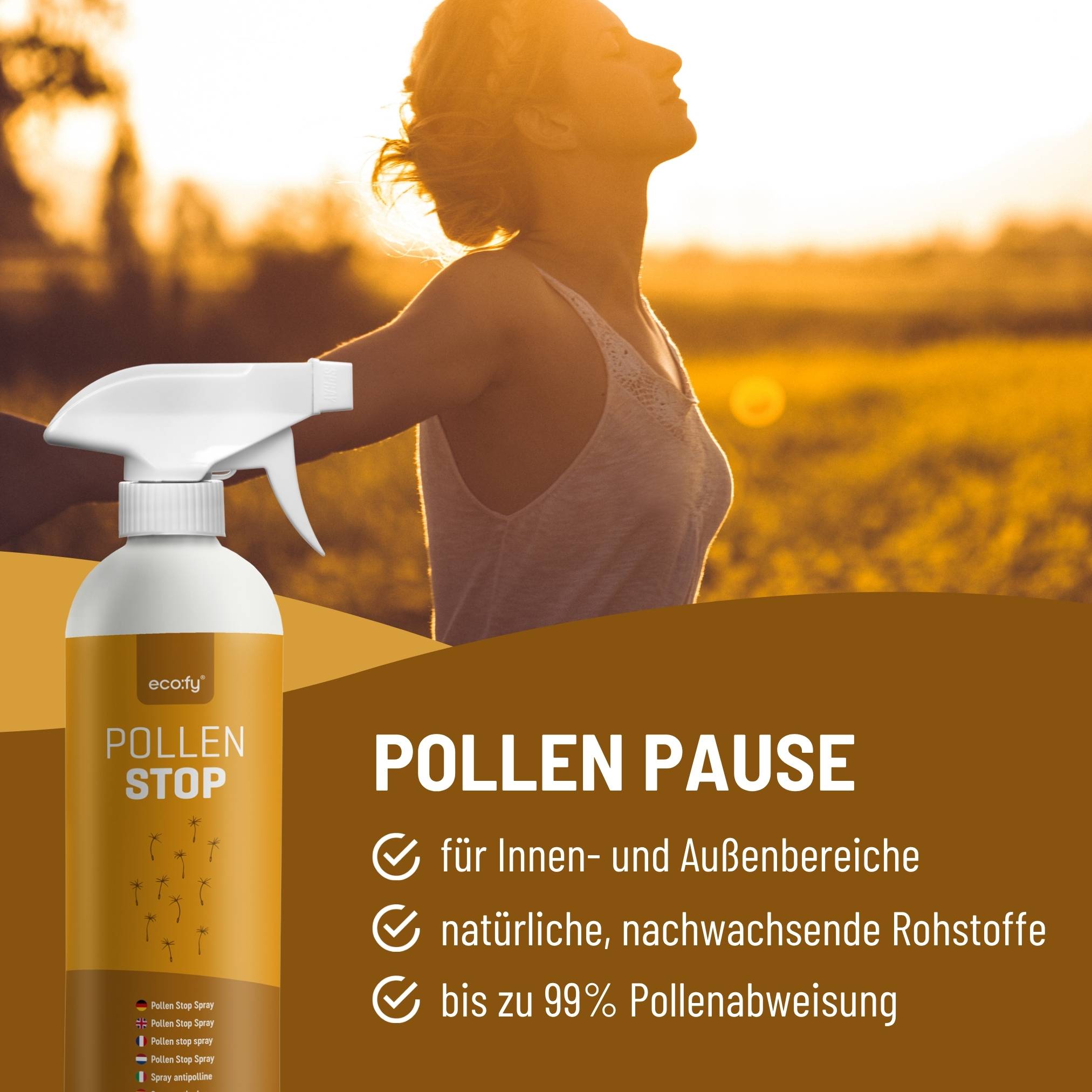 eco:fy Pollen Stop-Spray - für Fliegengitter - endlich wieder durchatmen