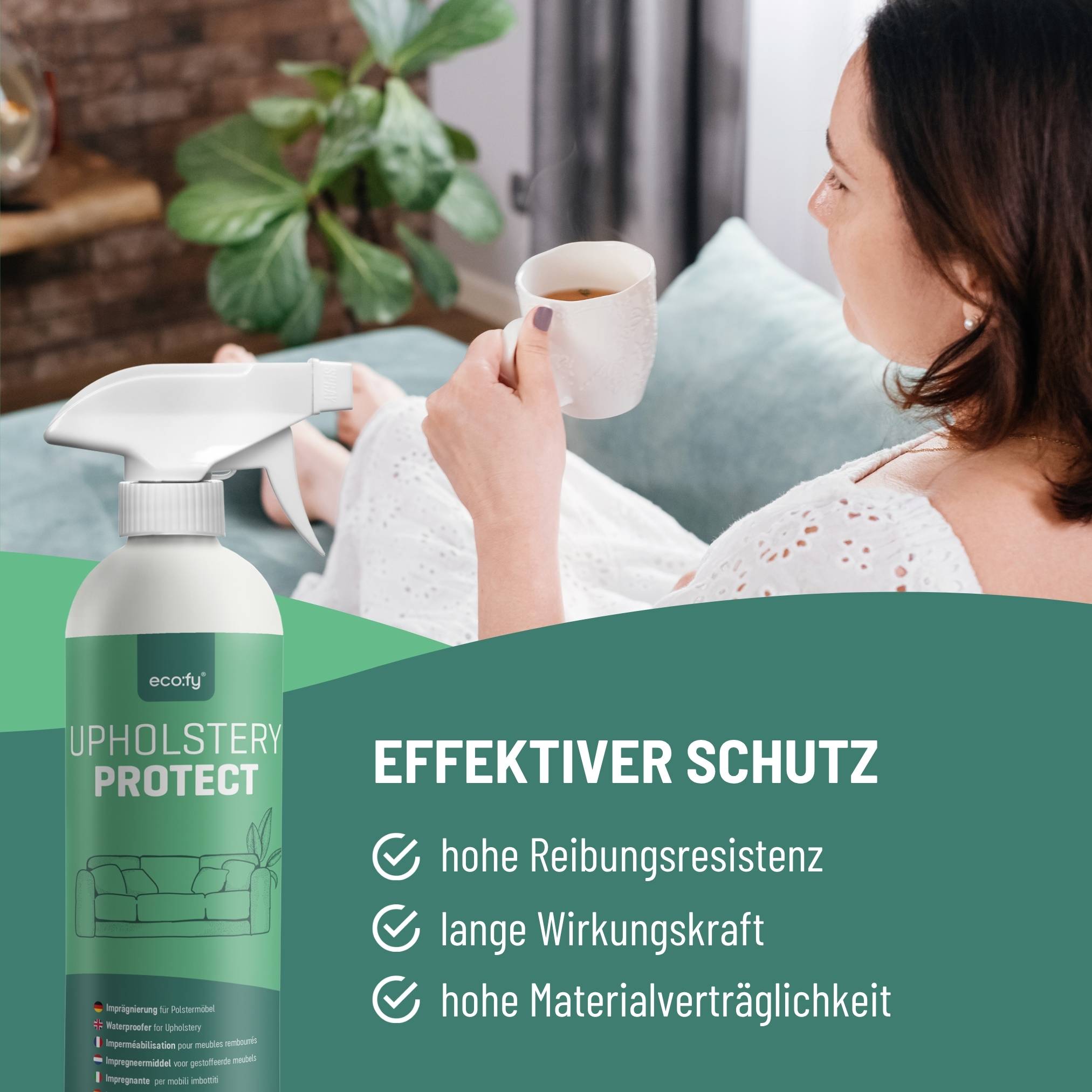 eco:fy Polstermöbel-Imprägnierspray - Möbel-Schutz gegen Flecken und Schmutz