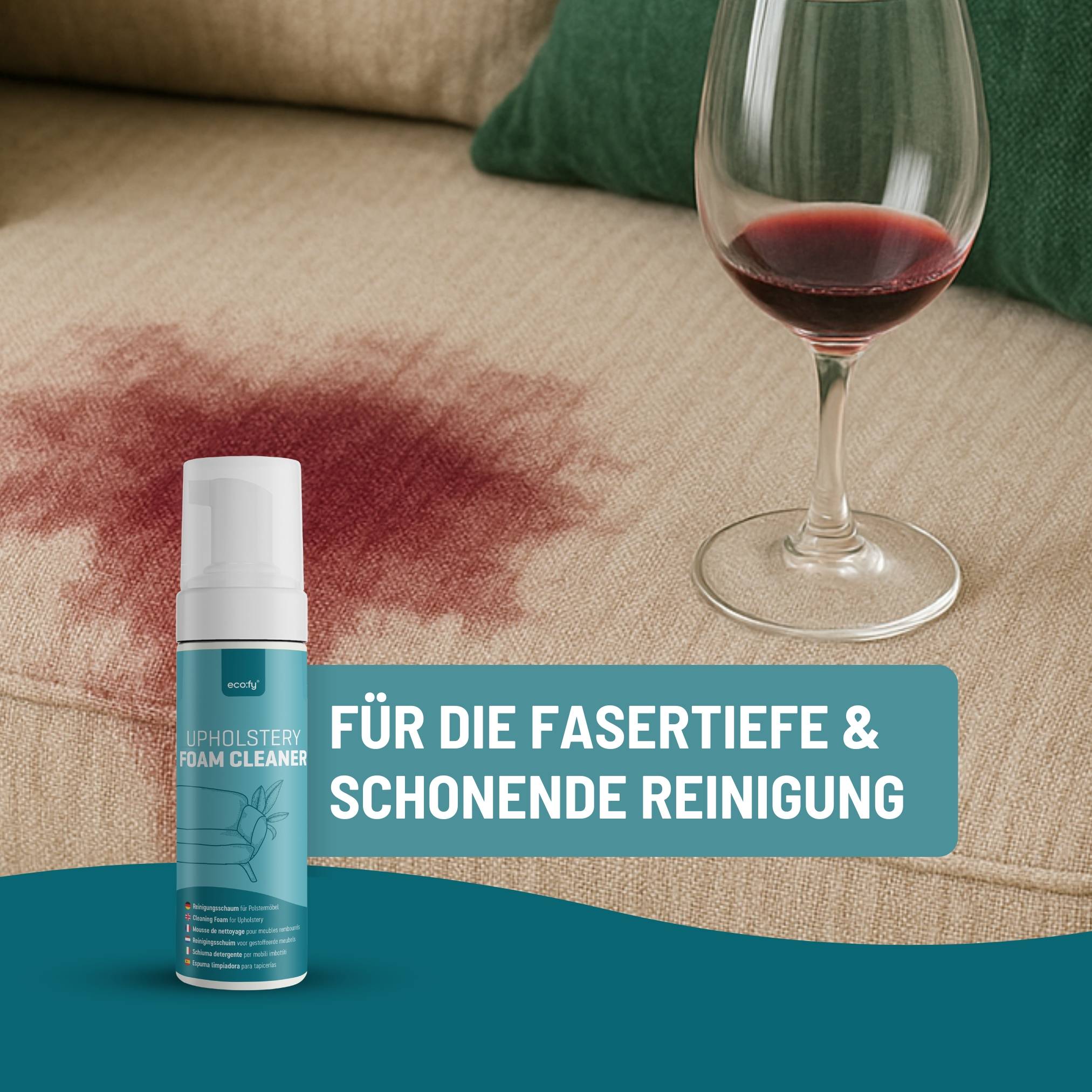 eco:fy Polstermöbel-Reiniger - Fleckentferner gegen Schmutz