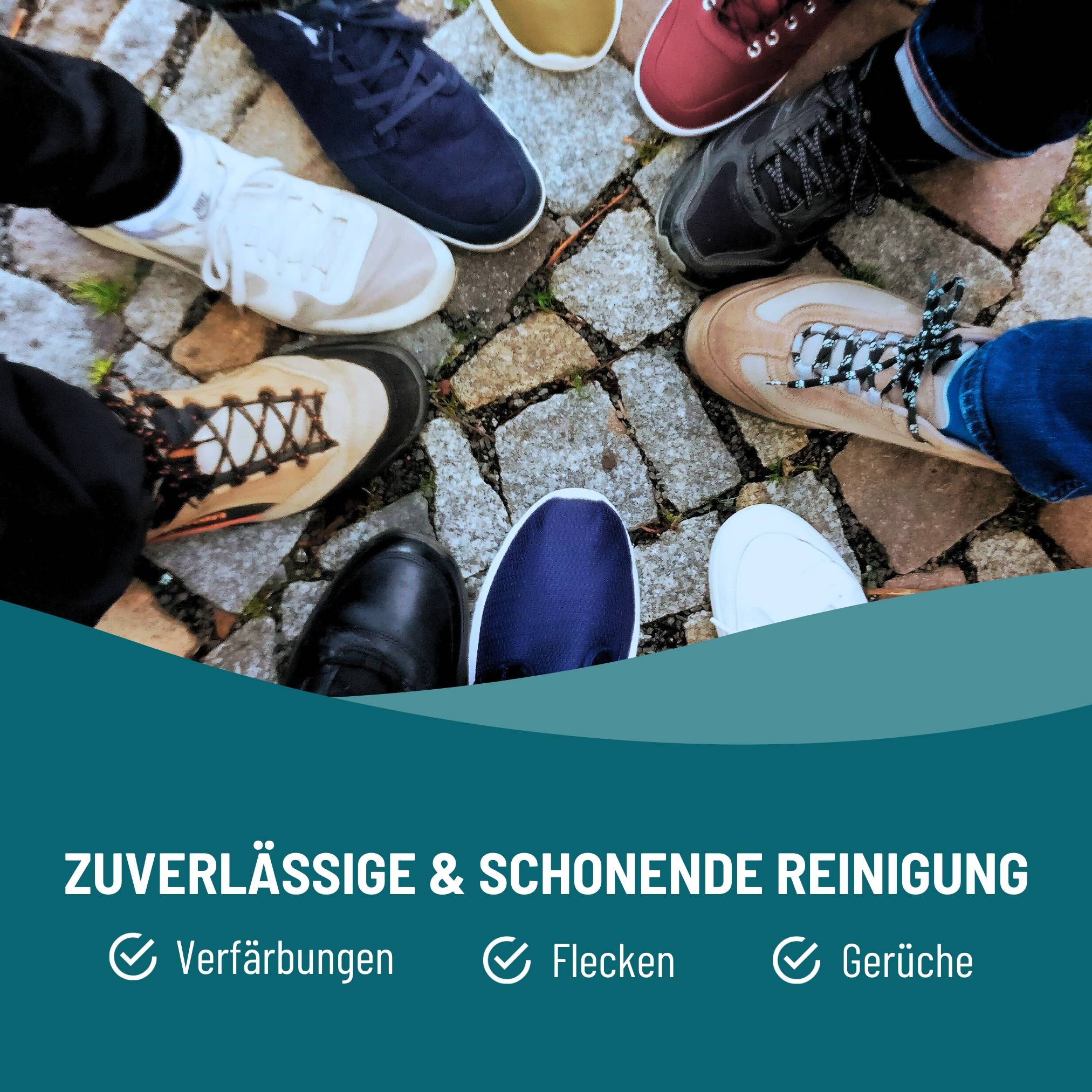 eco:fy Schuh-Reinigungsschaum - Reiniger für Stoff, Leder, Mischgewebe, Membran