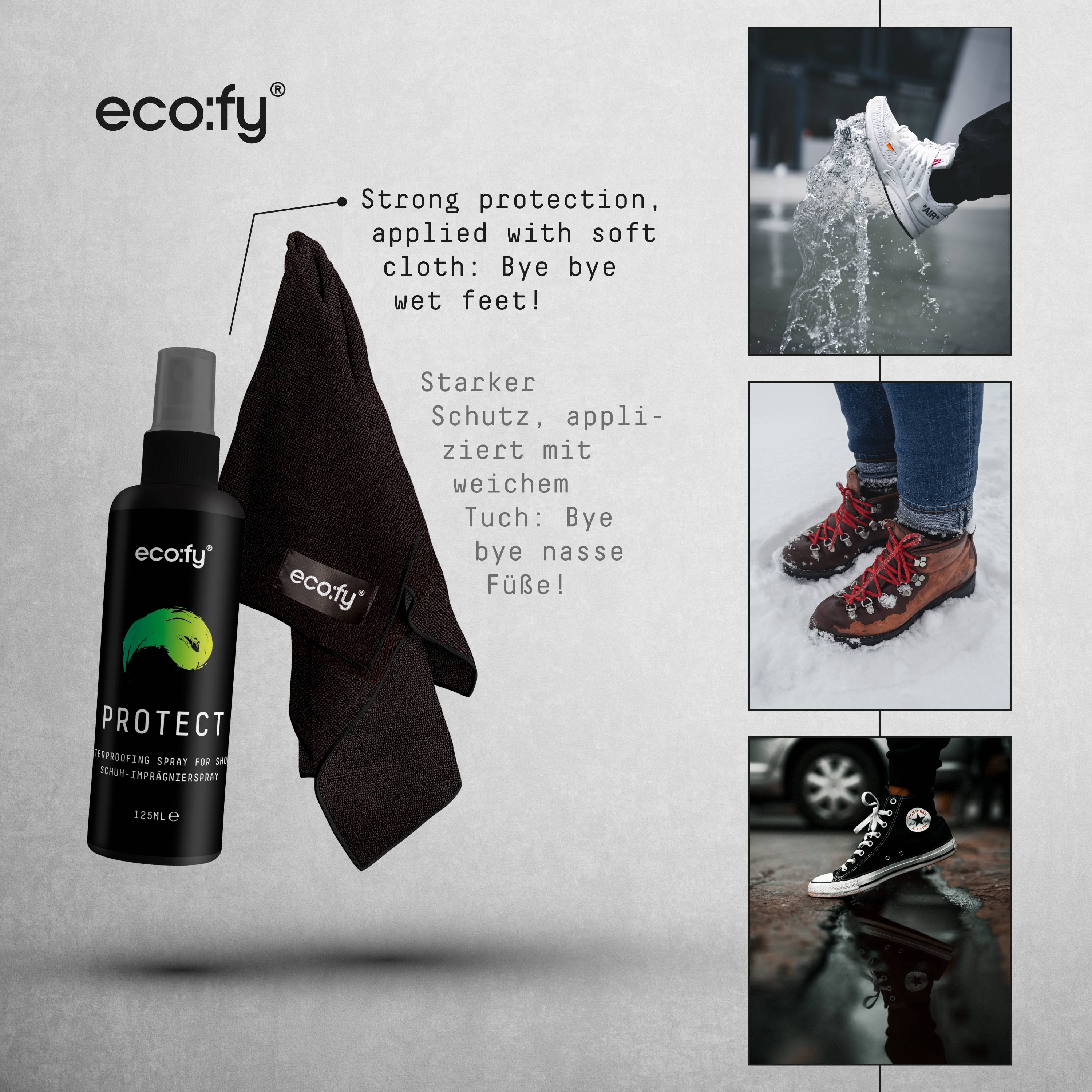 eco:fy Schuh-Pflegeset - Reinigungsset mit Imprägniermittel