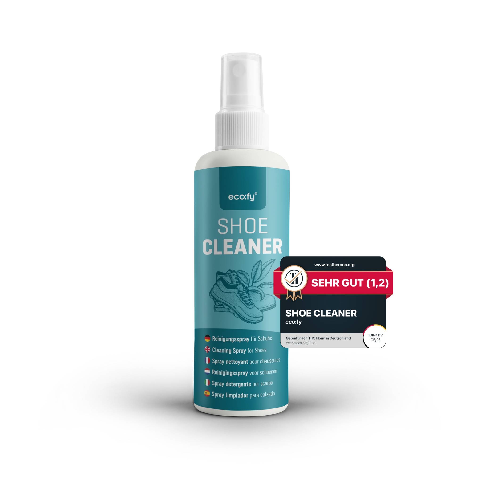 eco:fy Schuh Reiniger - Sohlenreiniger, Schuhreiniger, Spray, Fleckenentferner