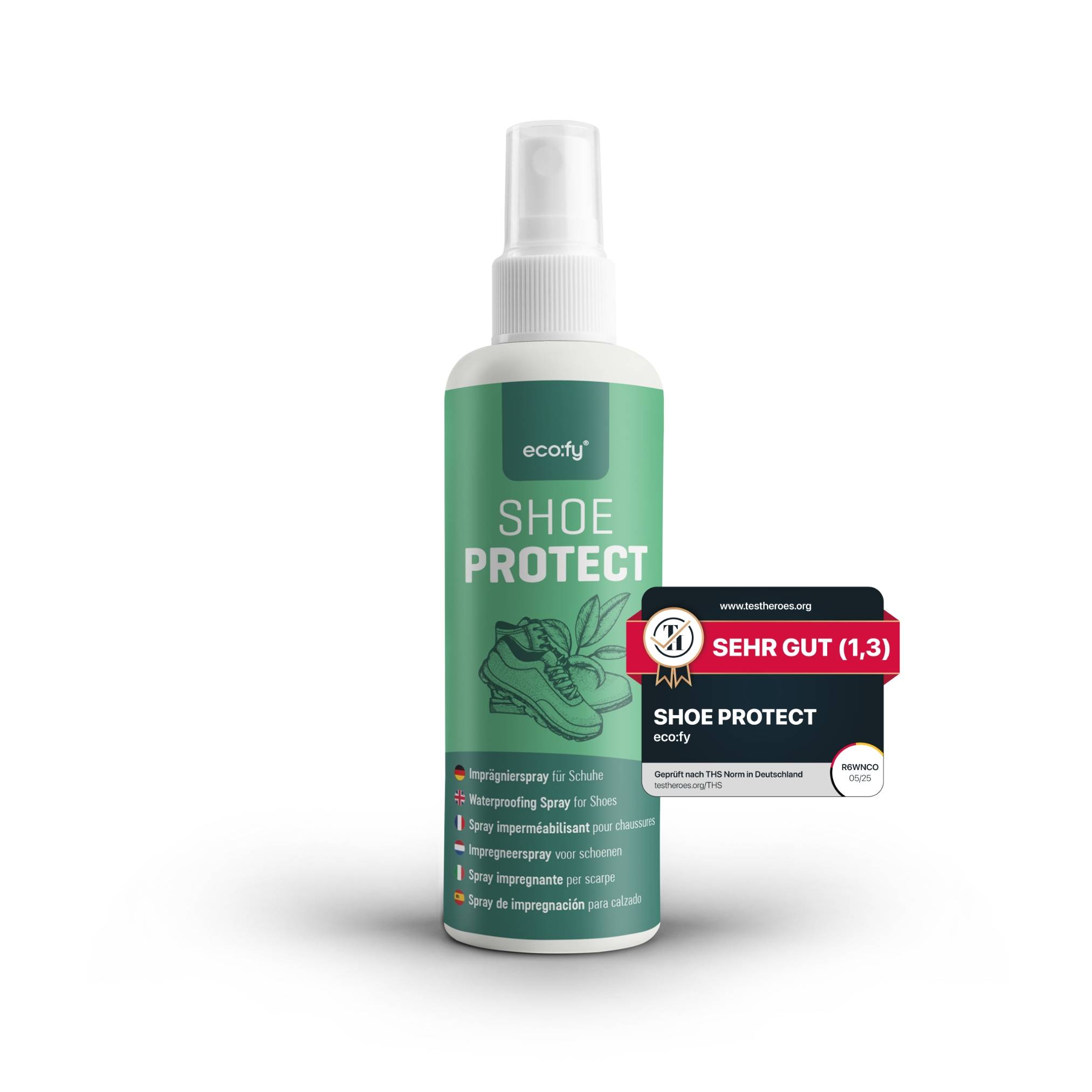 eco:fy Schuh-Imprägnierung - Spray gegen Nässe & Schmutz für Stoff, Leder, Mischgewebe