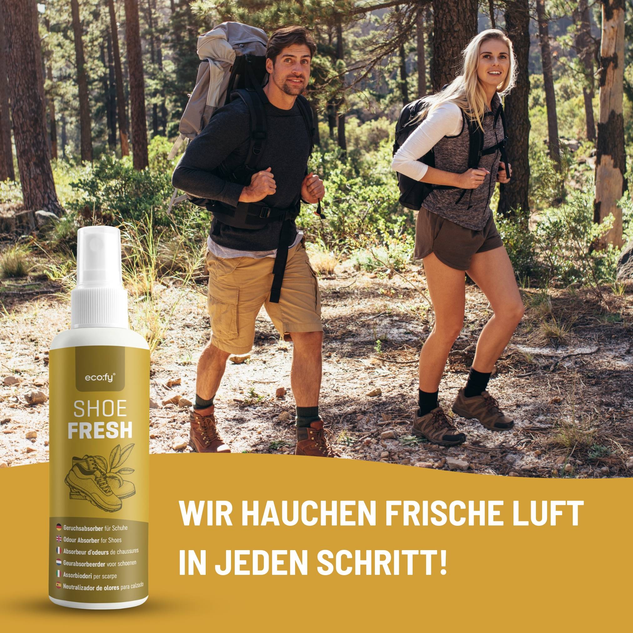 eco:fy Schuh-Geruchsabsorber - Geruchsentferner gegen unangenehme Gerüche in Schuhen