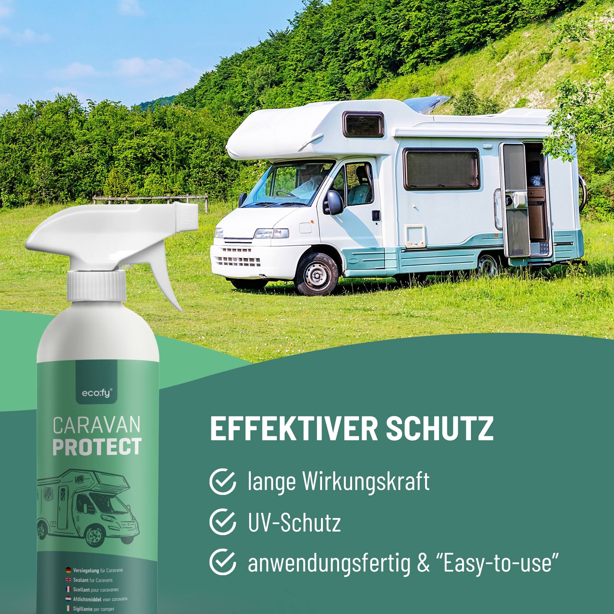 eco:fy Caravan-Versiegelung - Schutz vor Regen, Nässe und Schmutz
