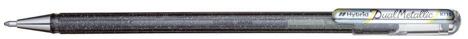Pentel Hybrid Gel-Tintenroller "Dual Pen", silber