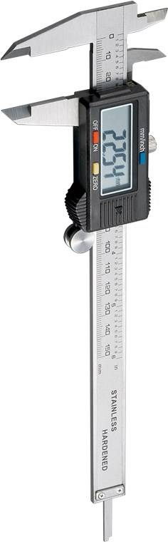 10X Fixpoint 77001 Digital Messschieber 150 mm / 6-Zoll - für präzise Aussen-, Tiefen-, und Stufenmessungen