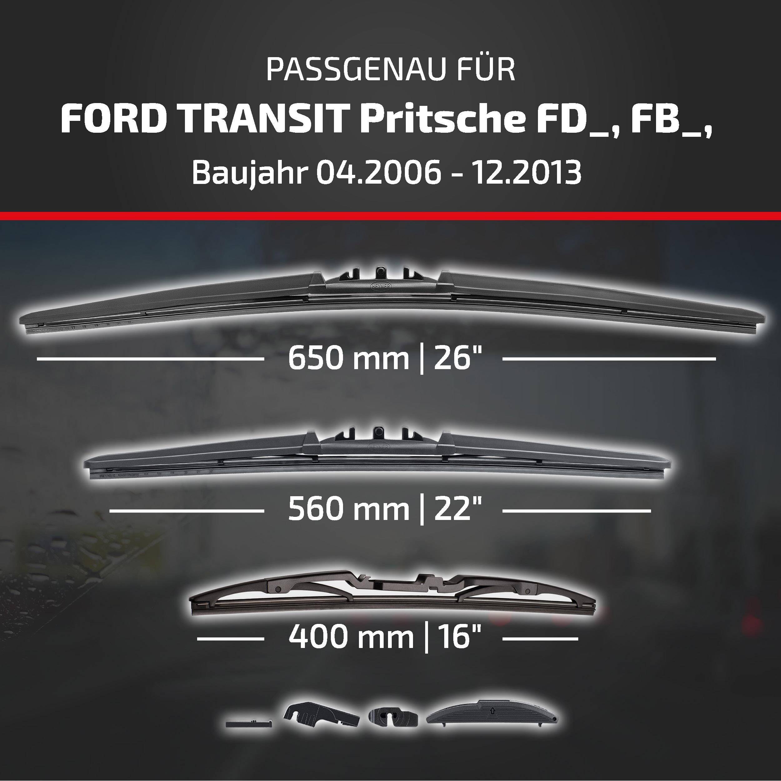 HEYNER® Scheibenwischer Komplettset für FORD TRANSIT Pritsche