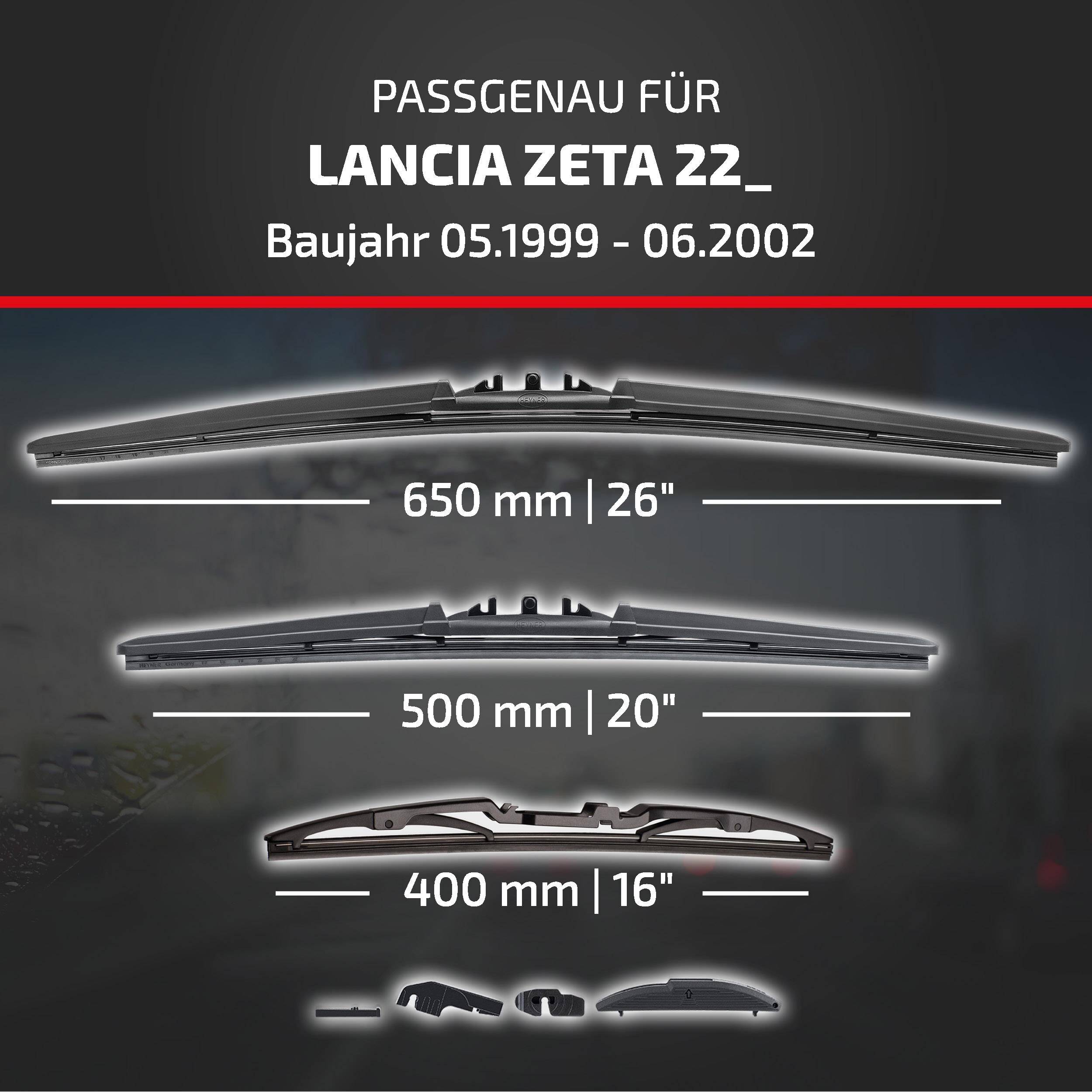 HEYNER® Scheibenwischer Komplettset für LANCIA ZETA