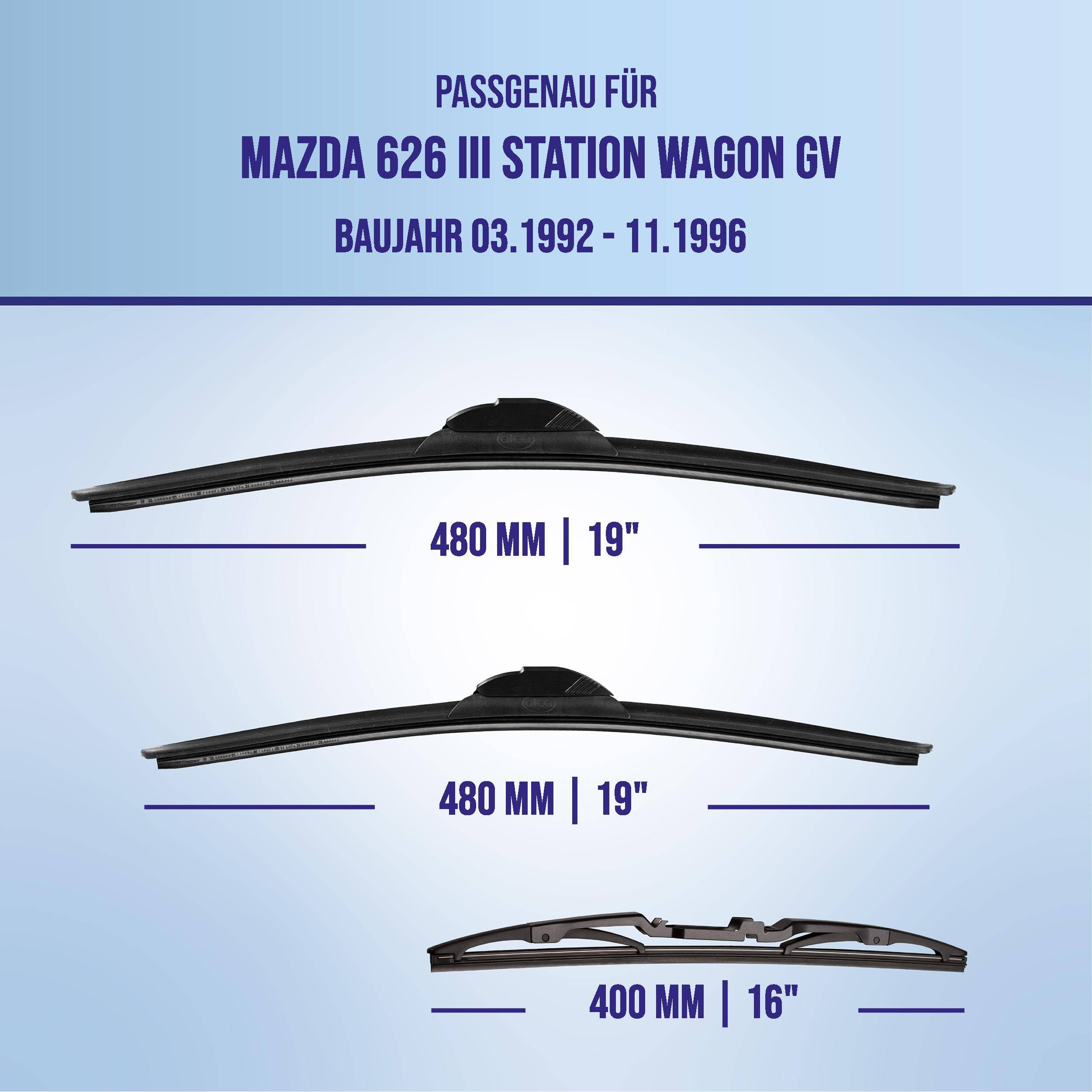 alca® Scheibenwischer Komplettset für MAZDA 626 III Station Wagon