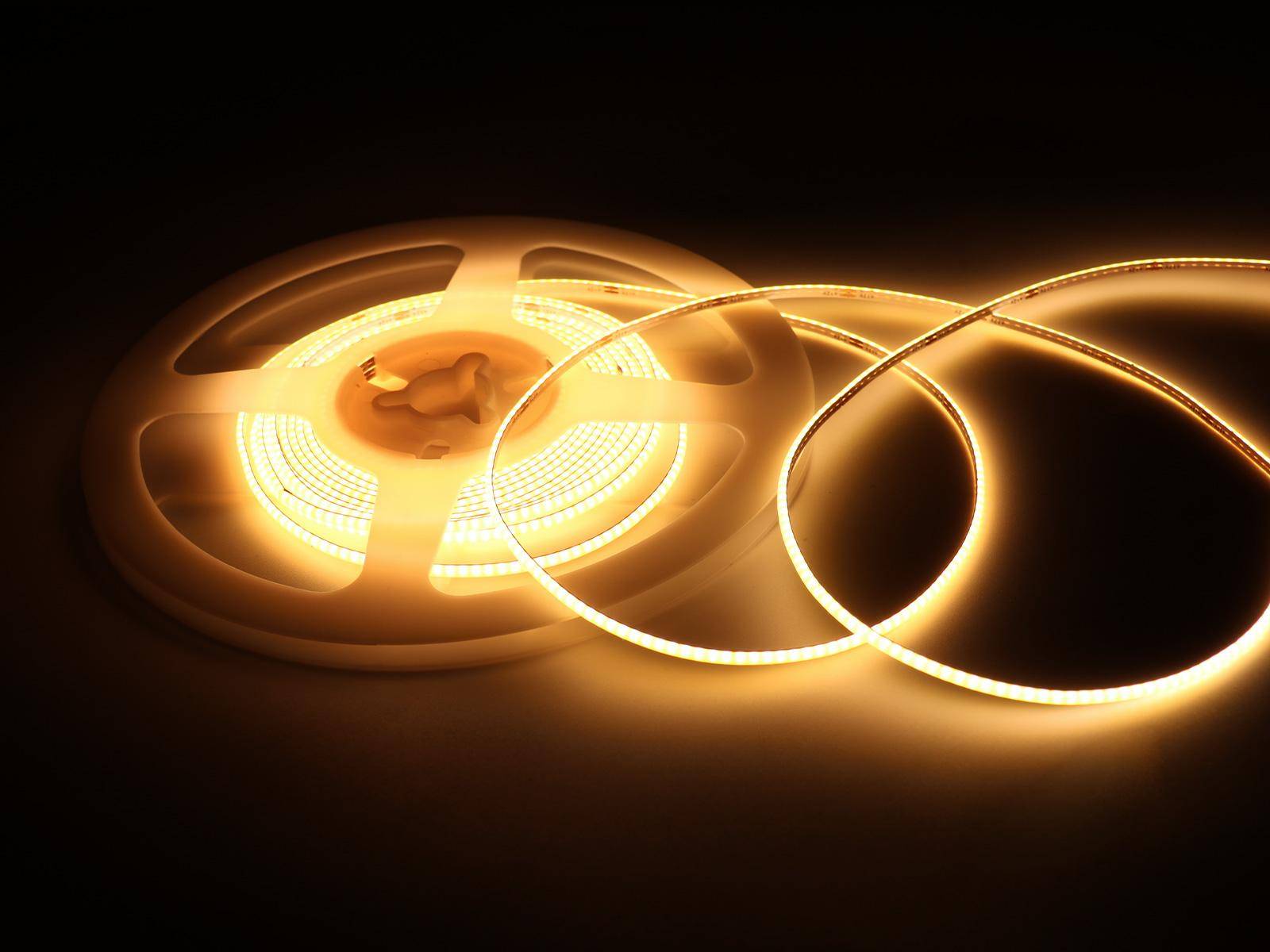 Waveshare 4000K COB-Soft-Light-Strip, einfarbig, kürzbar, 480 LEDs/m, 5m Länge, 12V - Lichtstreifenbreite: 2 mm