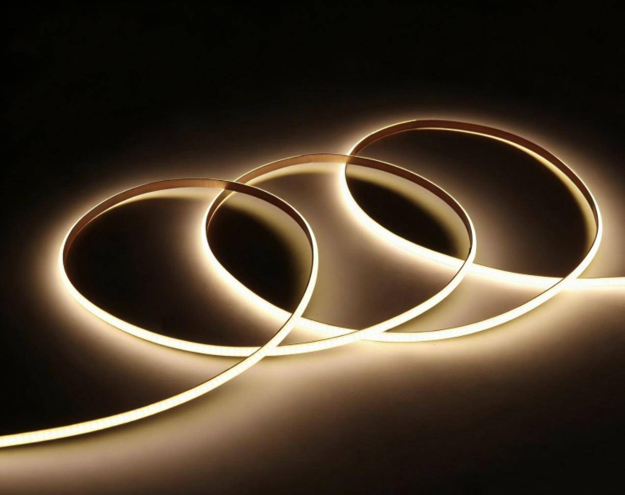 Waveshare 4000K COB-Soft-Light-Strip, einfarbig, kürzbar, 480 LEDs/m, 5m Länge, 12V - Lichtstreifenbreite: 4 mm