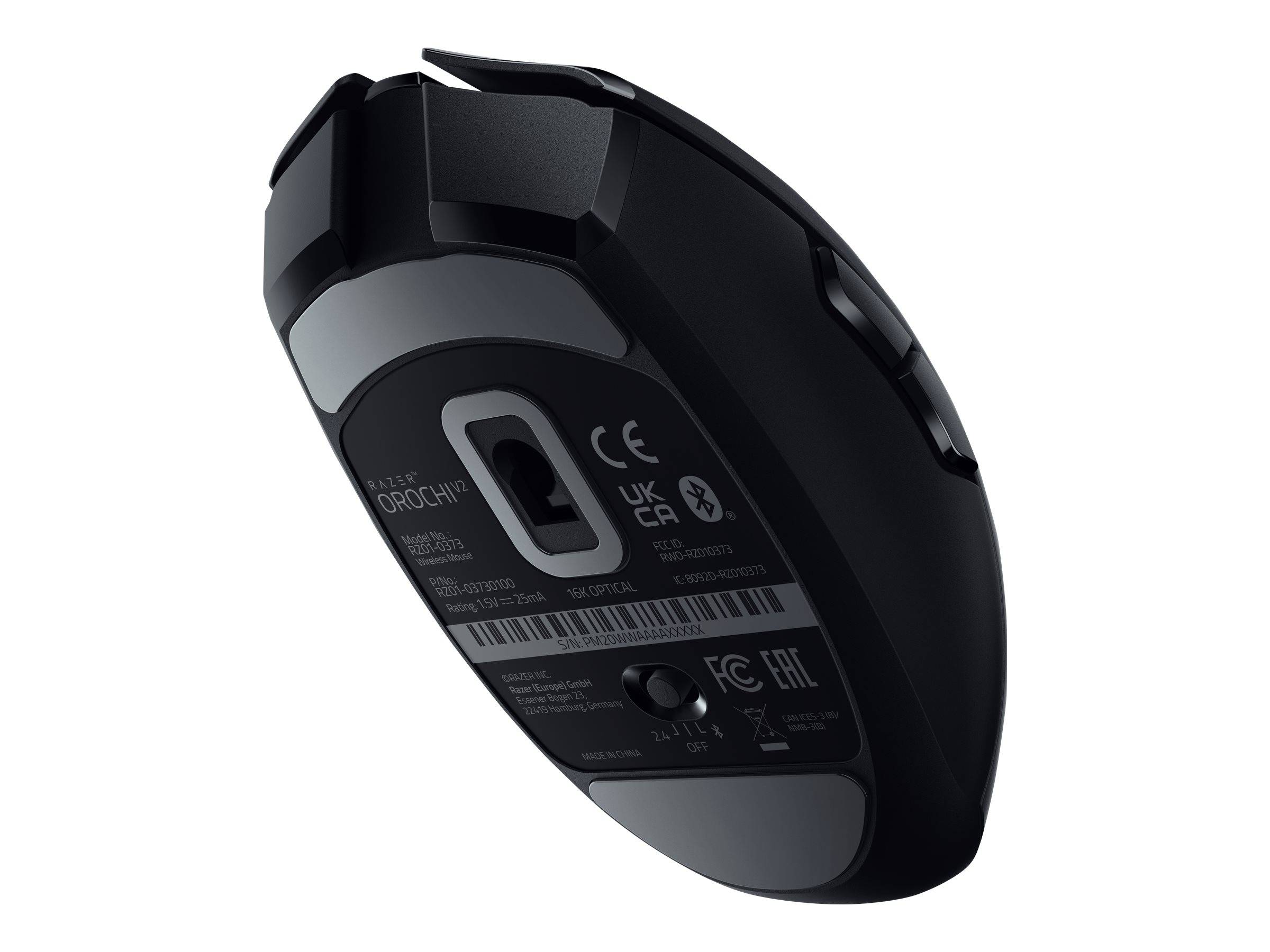 Razer Orochi V2 - Maus - Für Rechtshänder - optisch - 6 Tasten - kabellos - Bluetooth, 2.4 GHz - kabelloser Empfänger (U