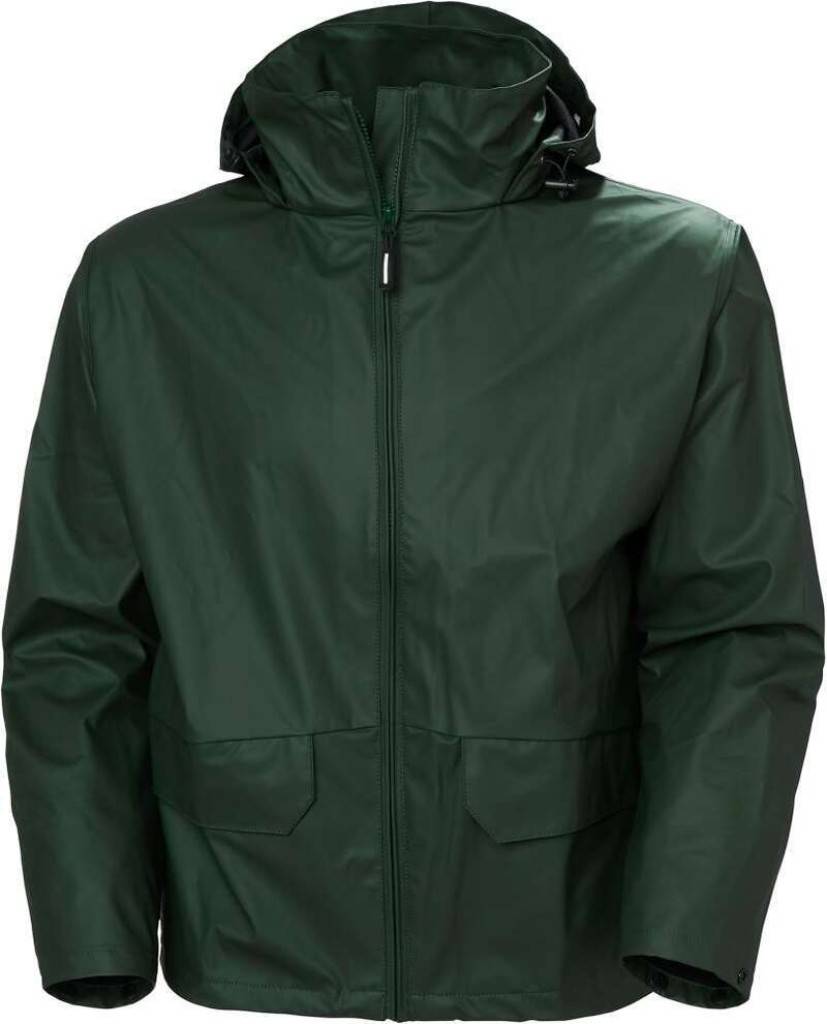 Stretch-Regenjacke VossEigenschaften Zwei Vordertaschen mit Abdeckung Kapuze im Kragen verstaubar Kapuze mit Kordelzug Verlängerter Rück