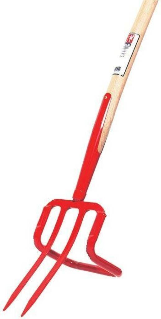 UnkrautstecherIDEAL-Unkrautstecher2 Bajonettzinken mit BügelRot, SchienenzwingeEschen-T-Stiel 850 mm