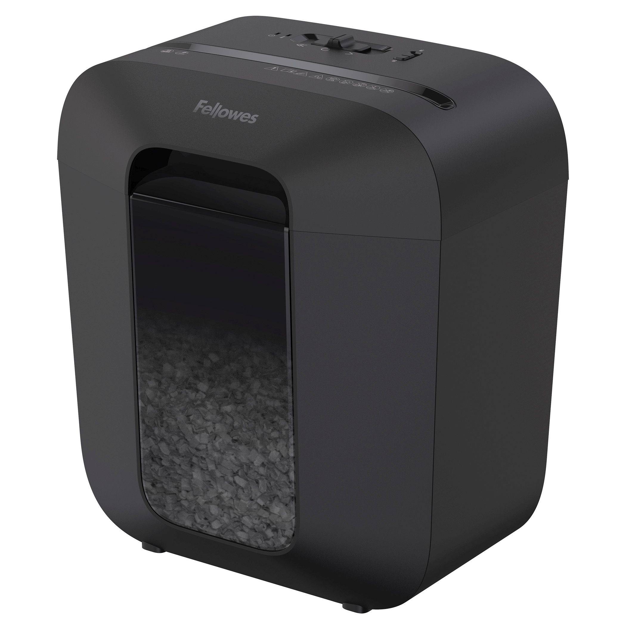 Fellowes® 4170601 Aktenvernichter Powershred® - LX25M, Mini-Cut Partikel, 4 x 12 mm, schwarz