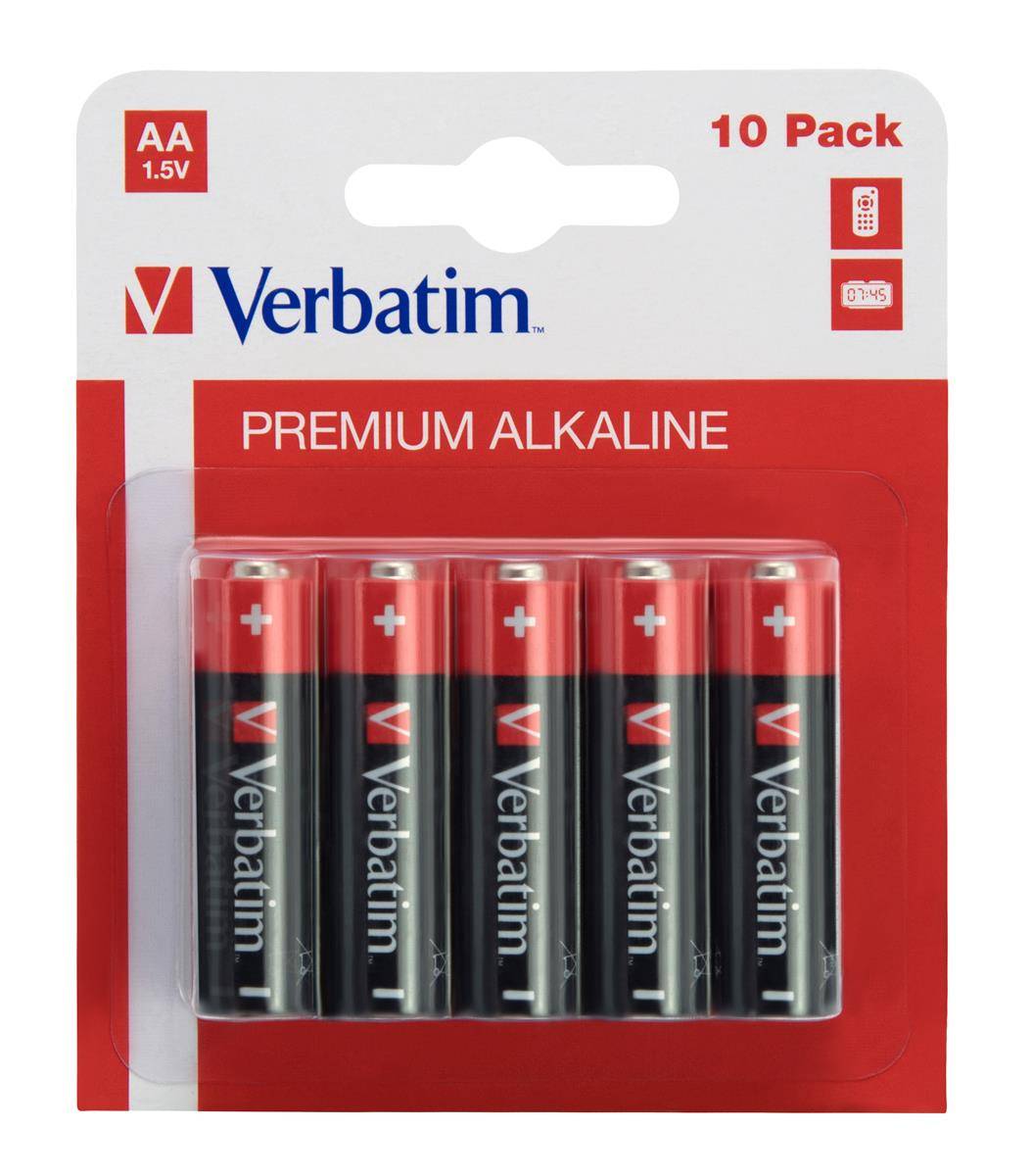 Verbatim 49875 1x10 Verbatim Alkaline Batterie Mignon AA LR 06 49875