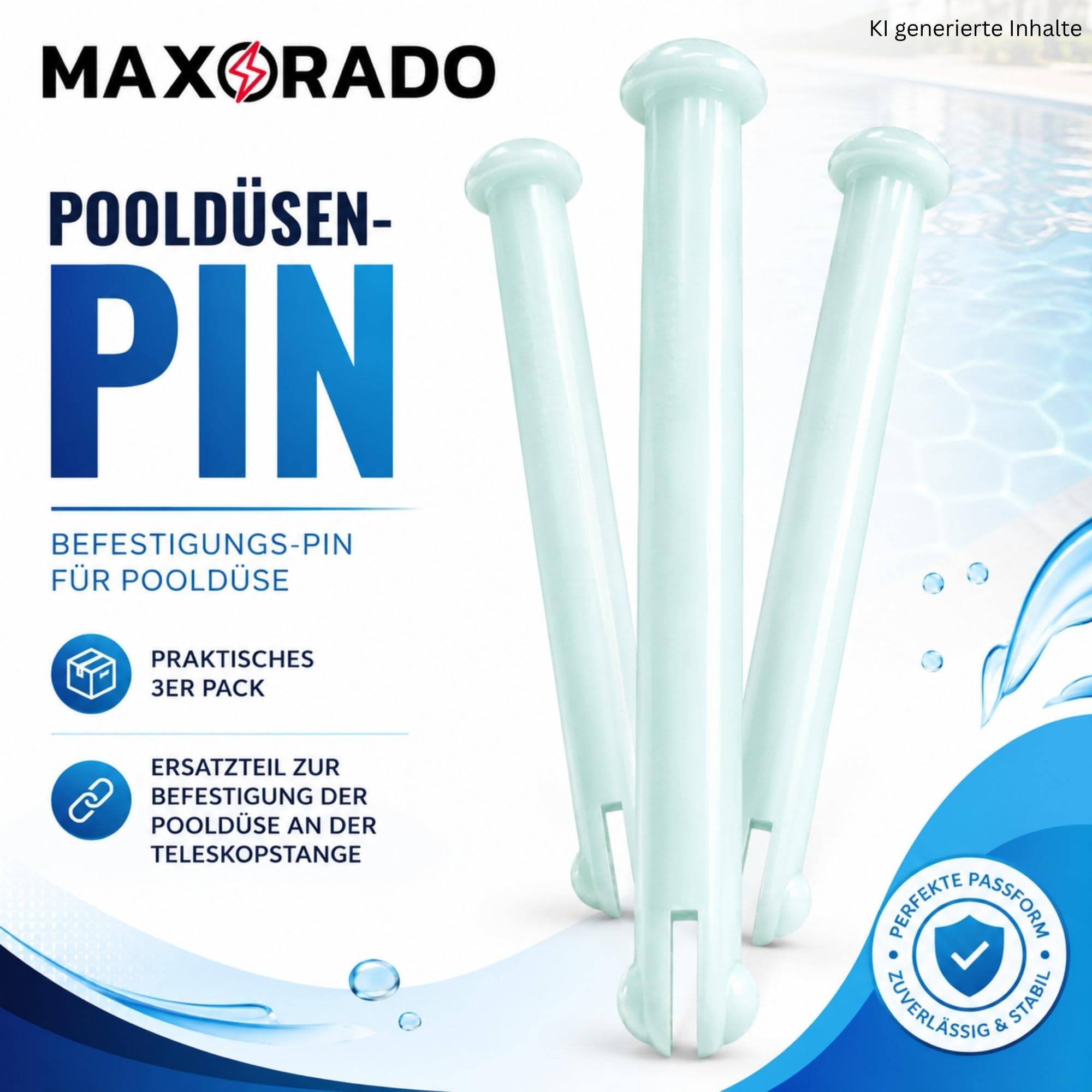 Pool Ersatzteile 5,3cm Stift Splint Pin Bodendüse passend für Intex Bestway