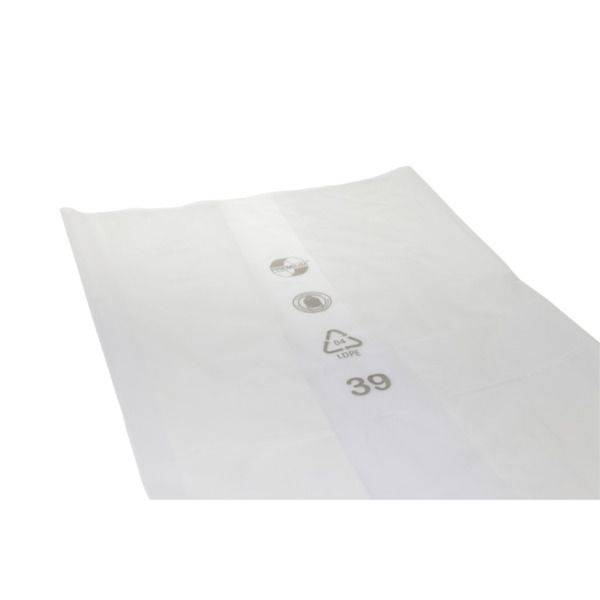 DEISS 99033 Müllsack Recycling - 1.000 Liter, transparent, 50 Stück, Recycling-LDPE
