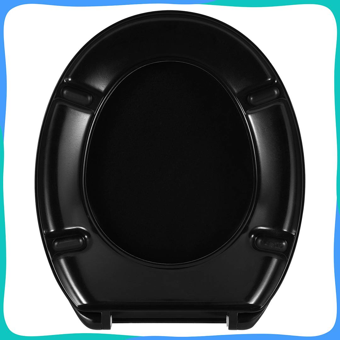 Duroplast Toilettendeckel mit SoftClose, Oval Matt Schwarz