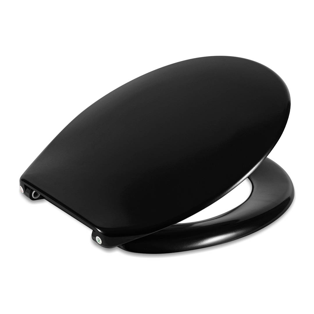 Duroplast Toilettendeckel mit SoftClose, Oval Matt Schwarz
