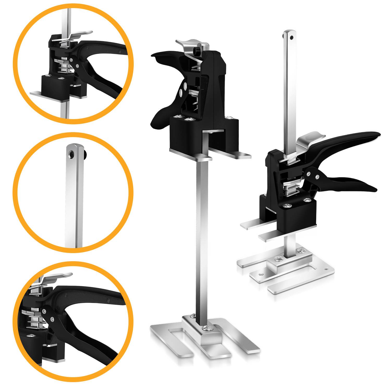 Möbelheber 4er Set, Arbeitssparender Hebearm bis 240 kg, Fliesenheber Höhenversteller 0–20 cm, Montagehilfe für Möbel Türen Fenster Fliesen