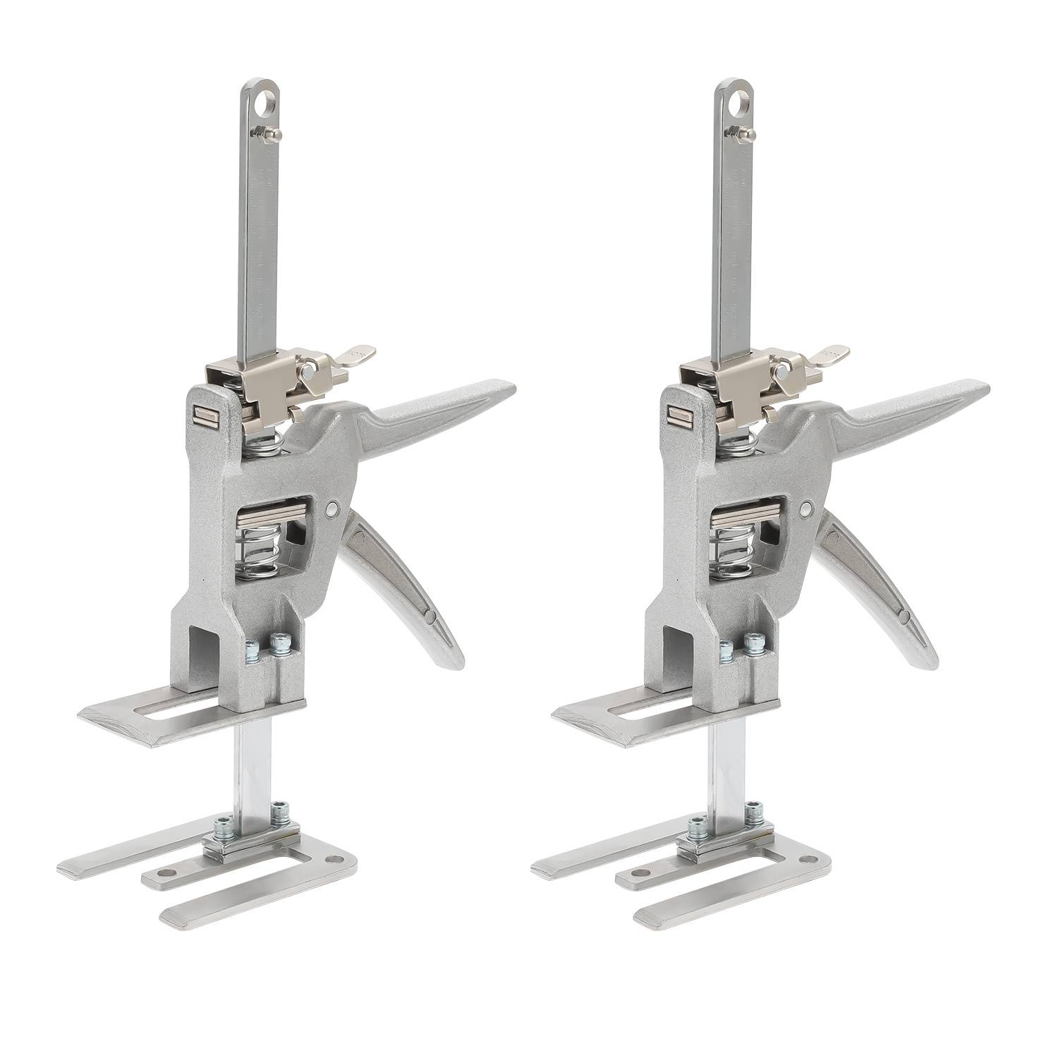 Möbelheber 2er Set bis 150 kg, Höhenverstellbarer Hebearm mit Skala, Montagehilfe für Möbel Türen Fenster Platten
