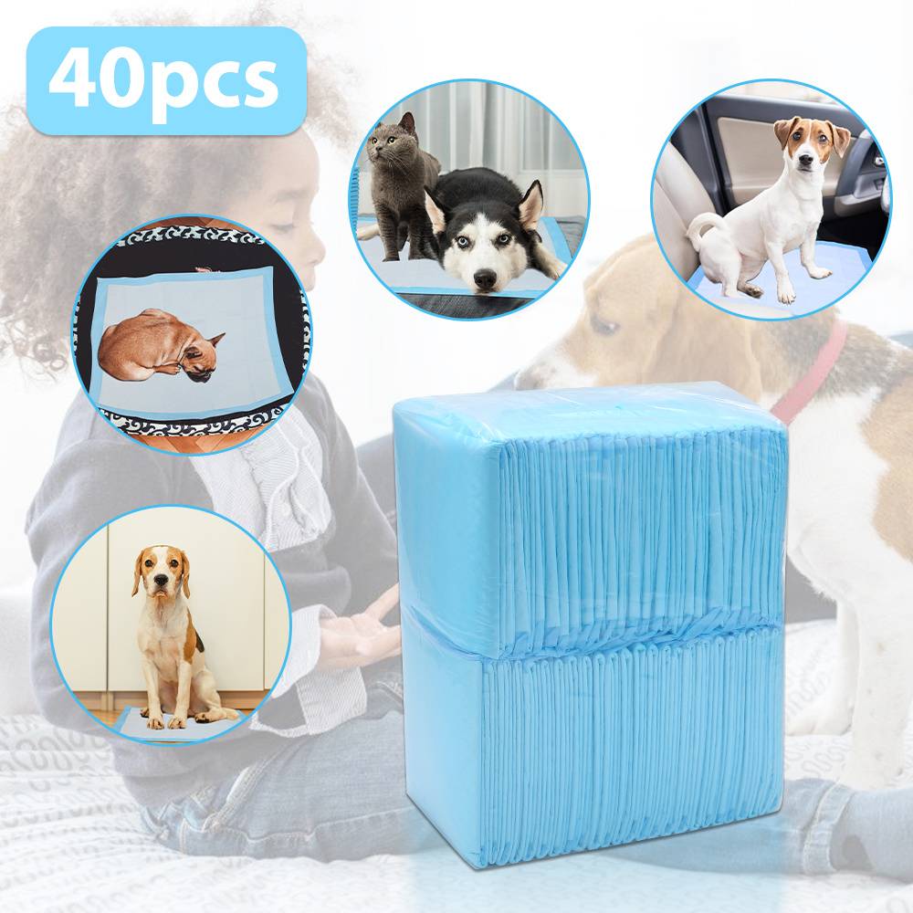 40 Stück Welpenunterlagen 60x60 cm Hunde Trainingspads Einweg Saugfähige Pipi Pads