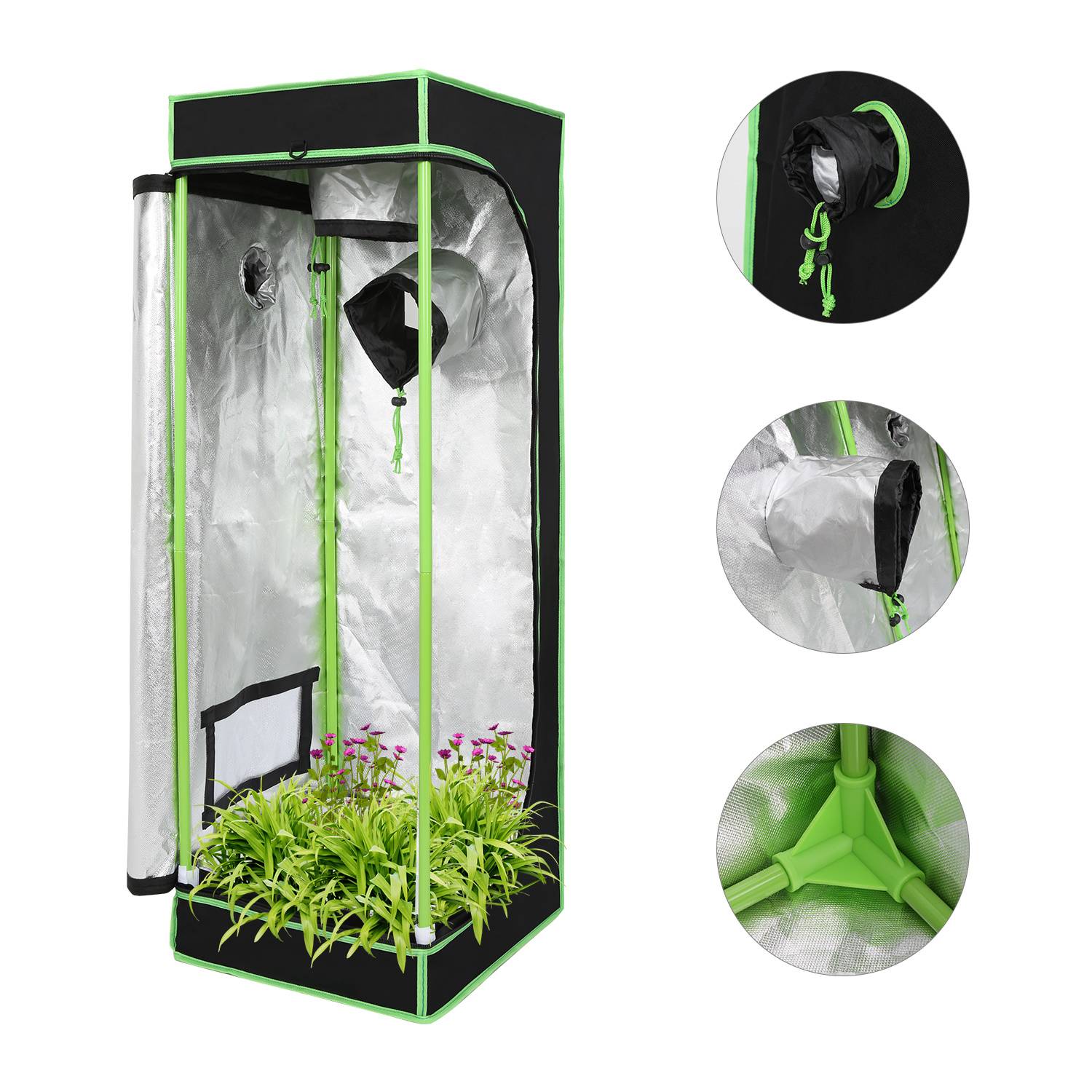 Growbox 40x40x120cm Professionelles Growzelt, ideal für Tomaten Salat Kräuter