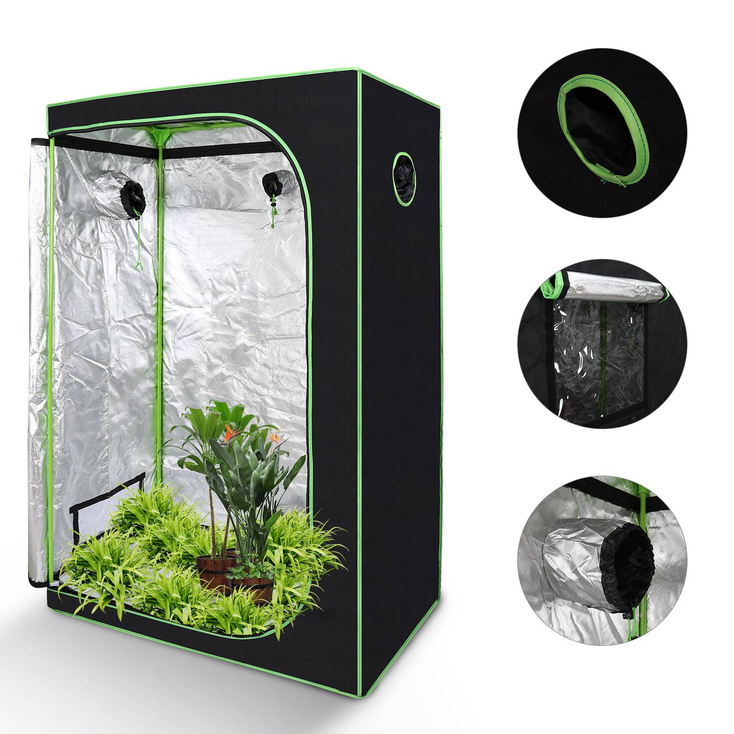 Growbox 120x60x180cm Professionelles Growzelt, ideal für Tomaten Salat Kräuter