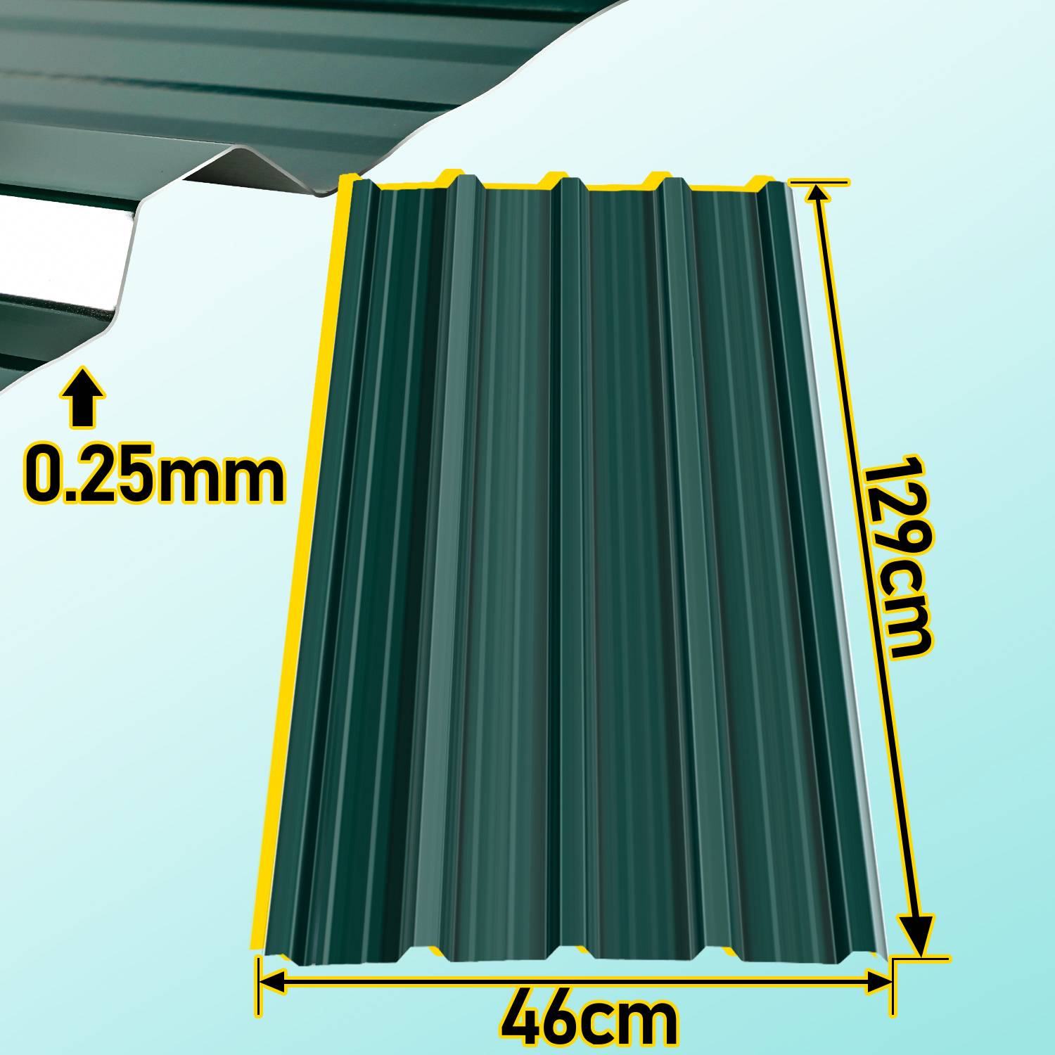 36er Trapezblech Dachplatten Anthrazit 129x46 cm, verzinktes Wellblech für Halle, Schuppen & Carport