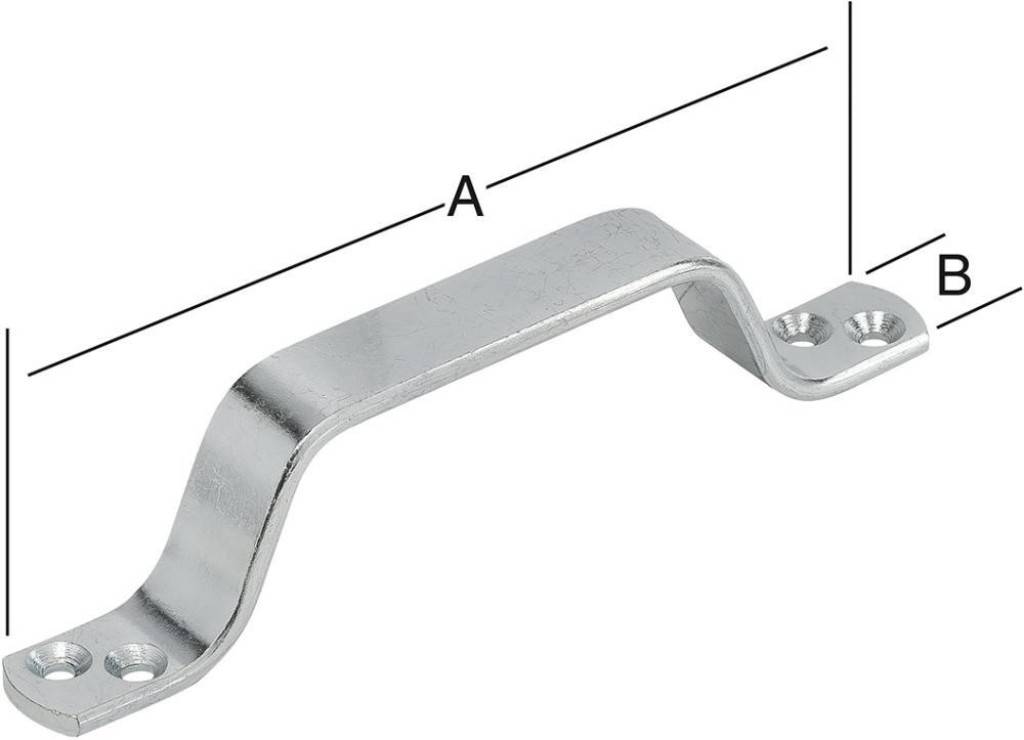 Handgriff Blau verzinkt Handgriffe verzinkt Chrom 160x20mm Nr. 193160Z