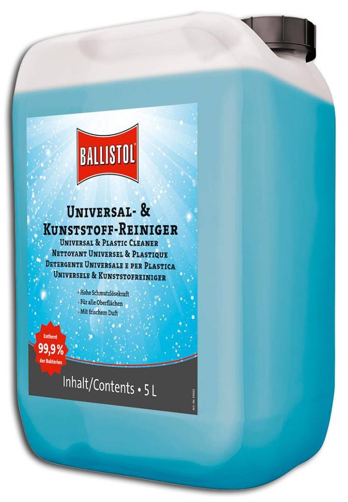 Universal- und Kunststoff-Reiniger Mit hoher Schmutzlösekraft Entfernt Ruß, Fett, Öl, Nikotin sowie Insektenreste und nebenbei 99,9 der Bakterien
