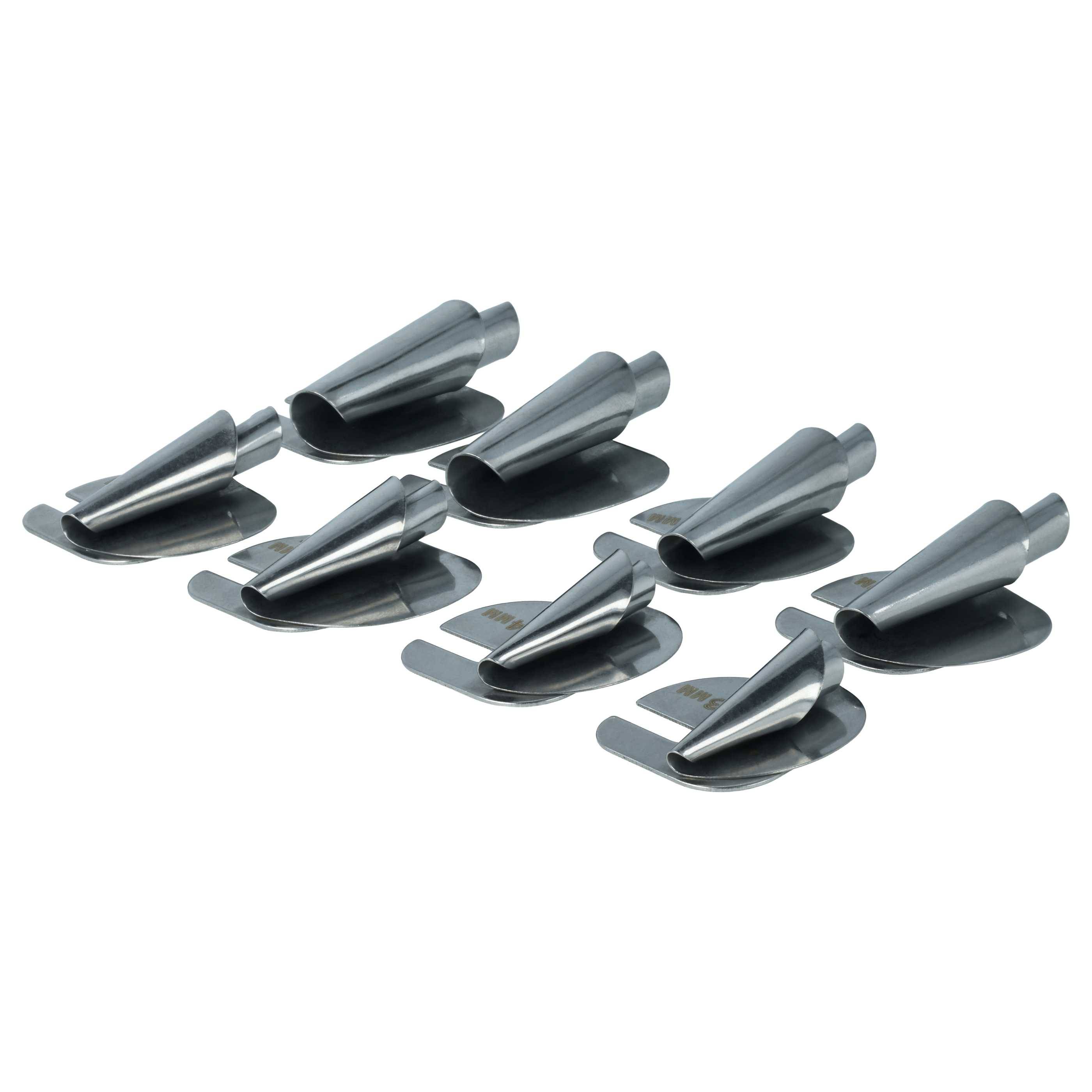 vhbw Rollsaumfuß in 8 Größen 3/4/5/6/7/8/9/10 mm für Nähmaschinen mit niedrigem Schaft - 8-tlg. Nähfuß-Set