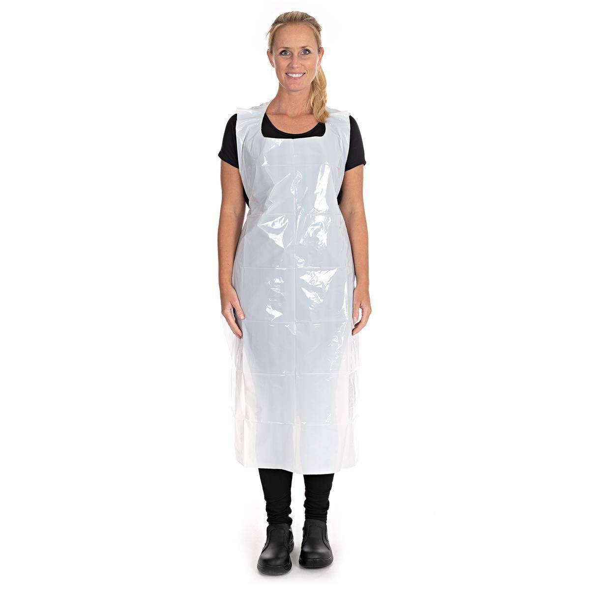 10x Hygostar 23170 Einwegschürzen auf Rolle ca. 35 my weiß 125 x 70 cm LDPE glatt 50 Stk./Rolle