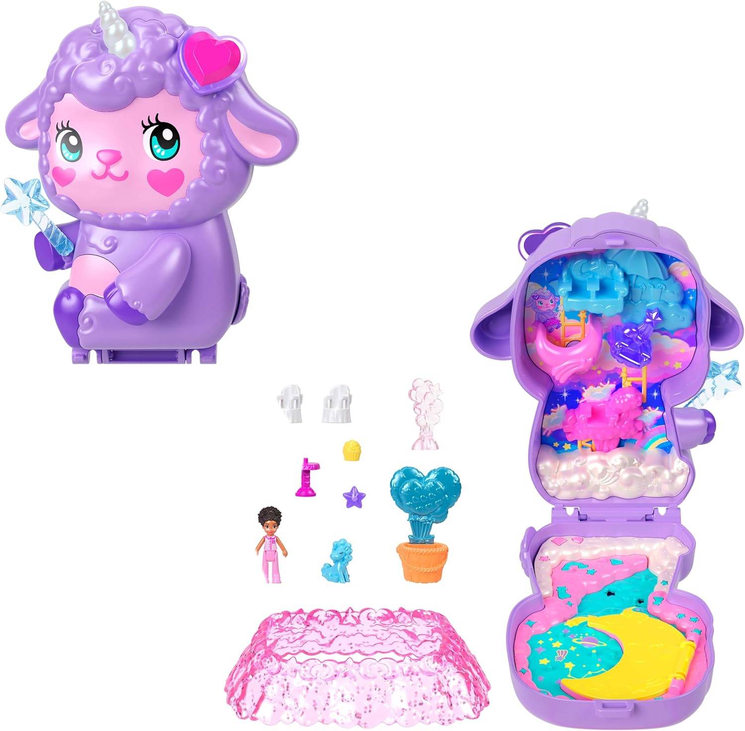 Polly Pocket Puppen Spielset Traumland-Schatulle Lammform 4+ JCB15