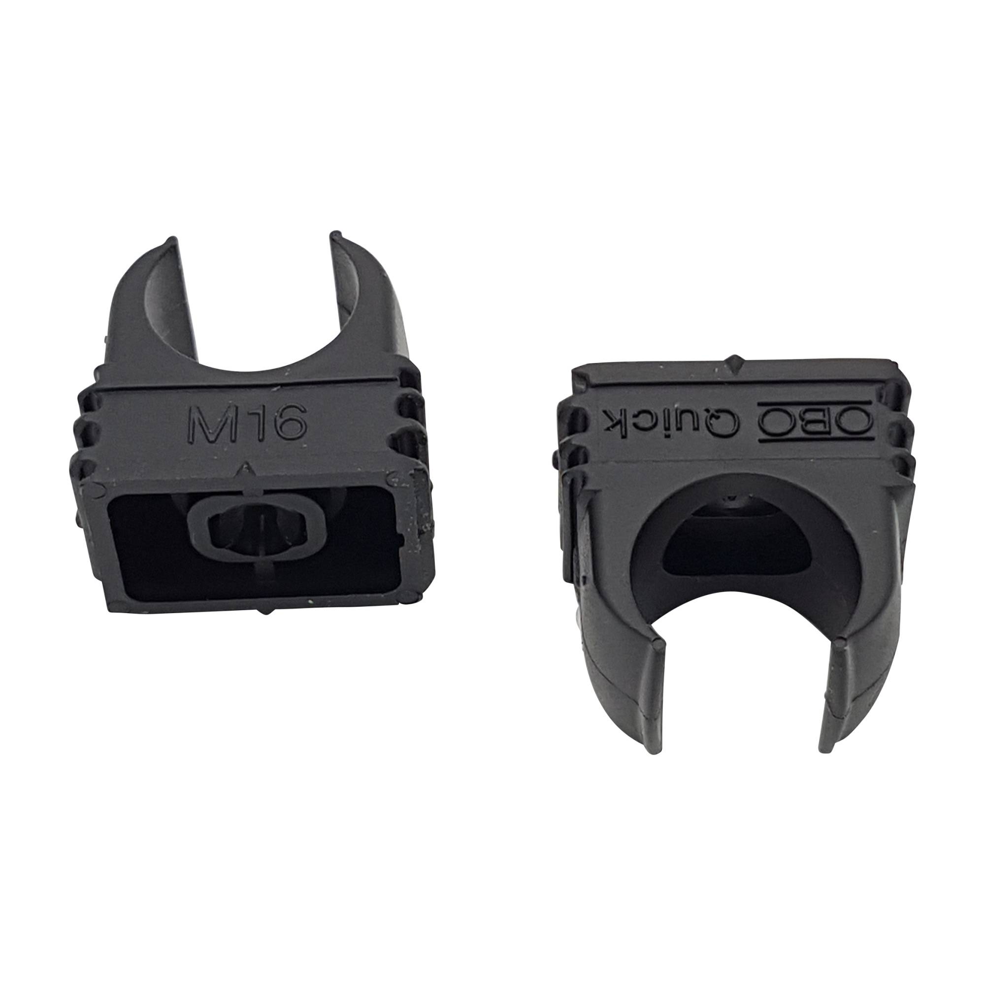 200 Stück OBO Bettermann Quickschellen Rohrschellen M16 schwarz