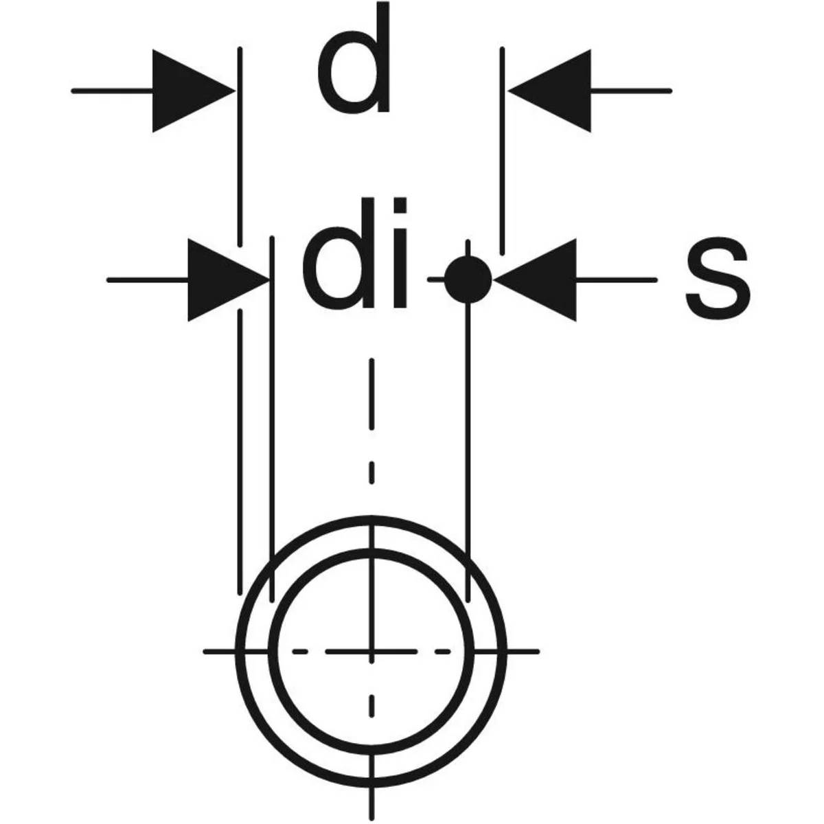 Geberit Edelstahl-Systemrohr Mapress, 1.4401, Ø108mm, 2,0mm Wandstärke, Stange mit 6m, 1 Stk.
