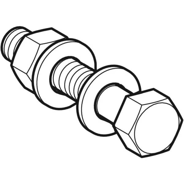 Geberit Schraubenset, für Flansch, M16×60mm, Edelstahl, 4 Stk.